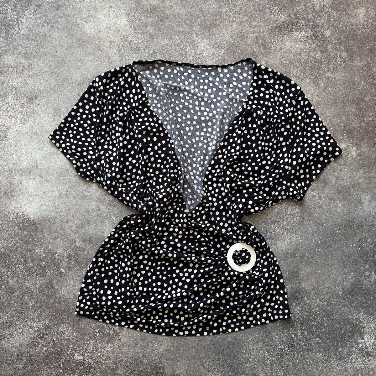 Hysteric Glamour 2000’s Aesthetic Boho Y2K Polka Dot Fitted Blouse Size XL / US 12-14 / IT 48-50 - 1 Thumbnail