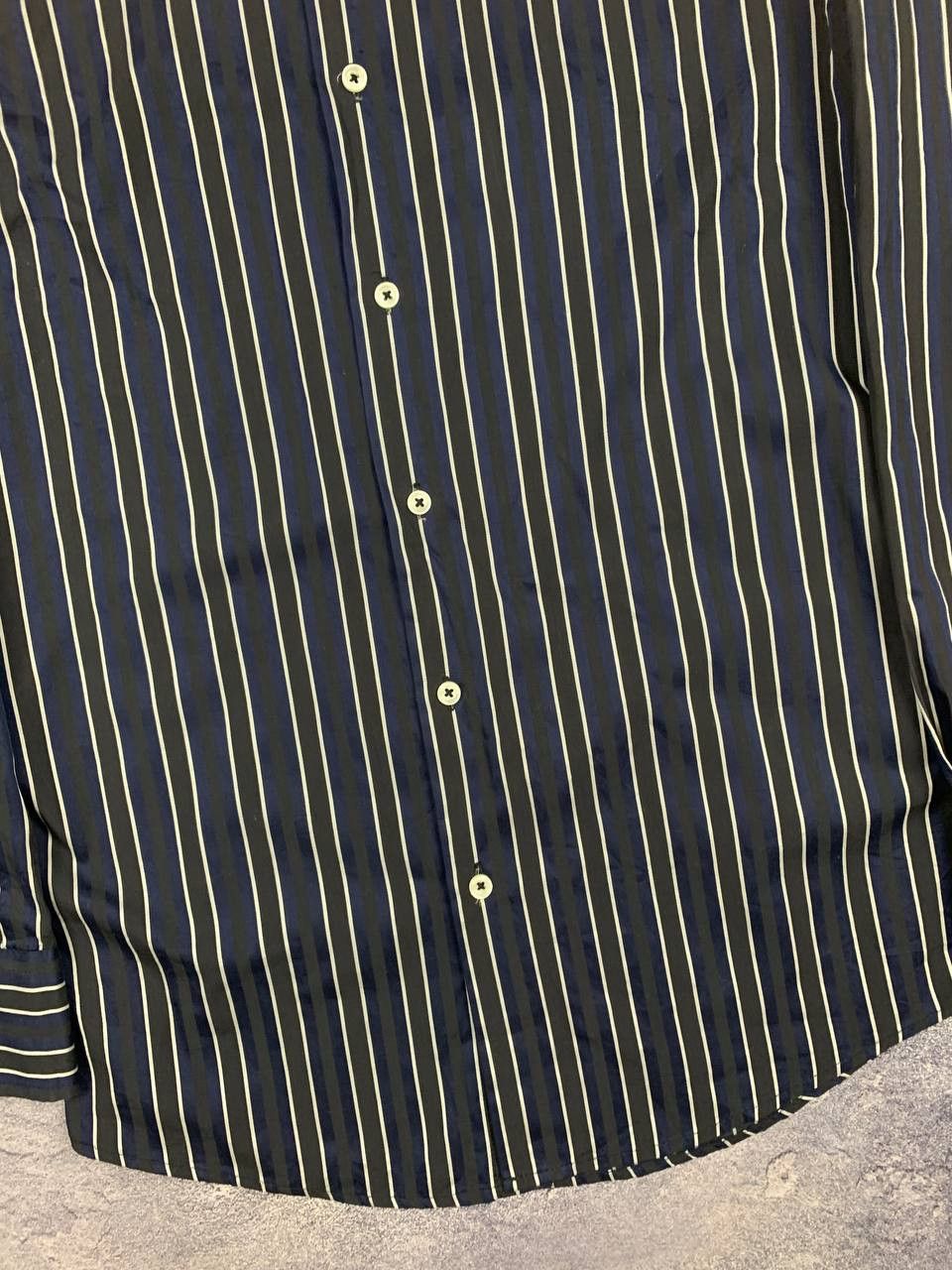 Balmain Balmain Men’s Black Striped Button Up Shirt Size S Size US S / EU 44-46 / 1 - 7 Thumbnail
