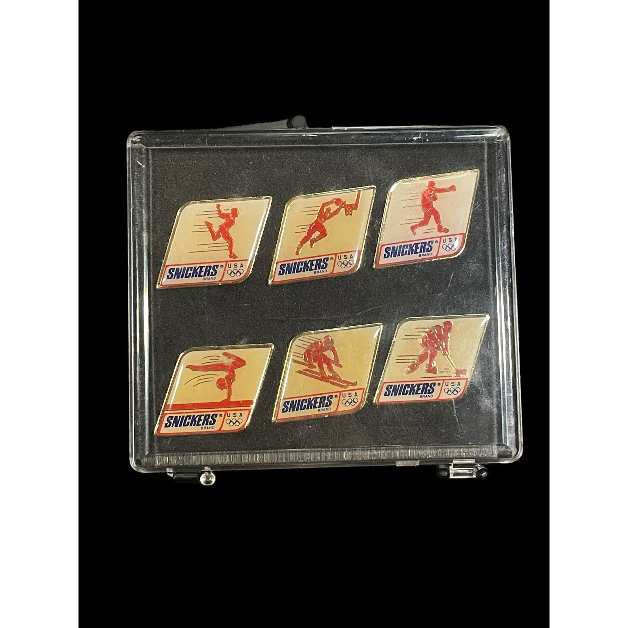 USA Olympics × Vintage 1992 Snickers Official Sponsor Winter Olympics Set of 6 Pins Size ONE SIZE - 1 Thumbnail