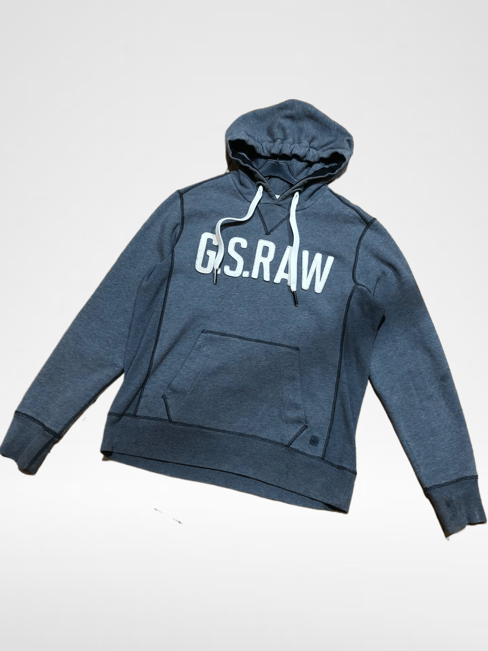 G-Star VINTAGE Gray Big Logo Hoodie G-Star Raw Y2K Size US M / EU 48-50 / 2 - 1 Thumbnail