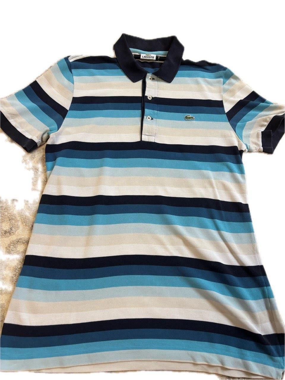 Lacoste Lacoste Striped Polo Shirt Blue / Navy / White – Size 3 Size US M / EU 48-50 / 2 - 13 Thumbnail