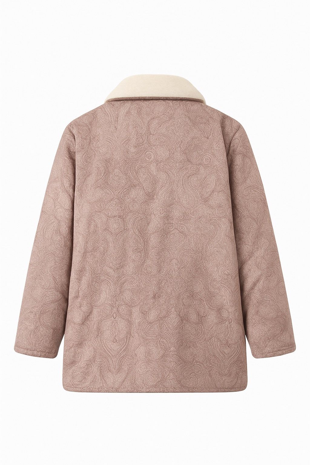 Japanese Brand Vintage Paisley Quilted Jacket with Faux Fur Collar - Women Size M / US 6-8 / IT 42-44 - 2 Thumbnail
