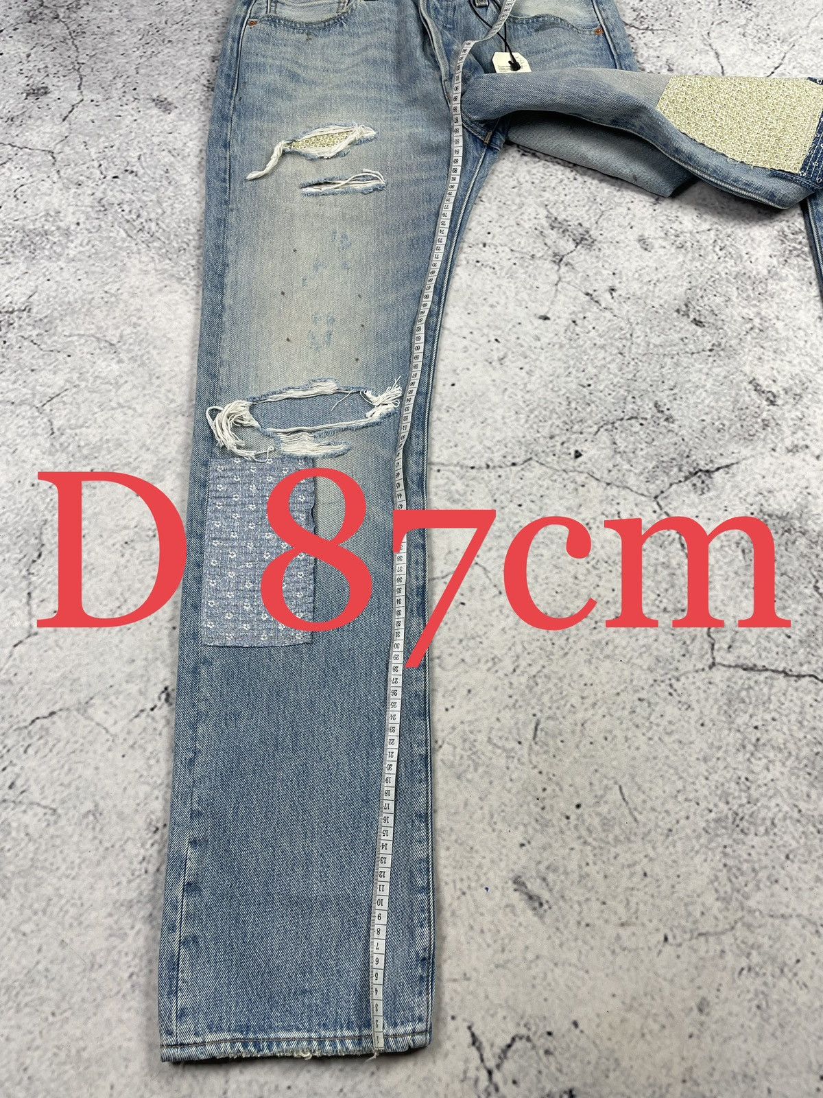 Levi's Levi’s 501 150th W32 L34 Destroyed Jeans Blue Straight Fit Size US 34 / EU 50 - 8 Thumbnail