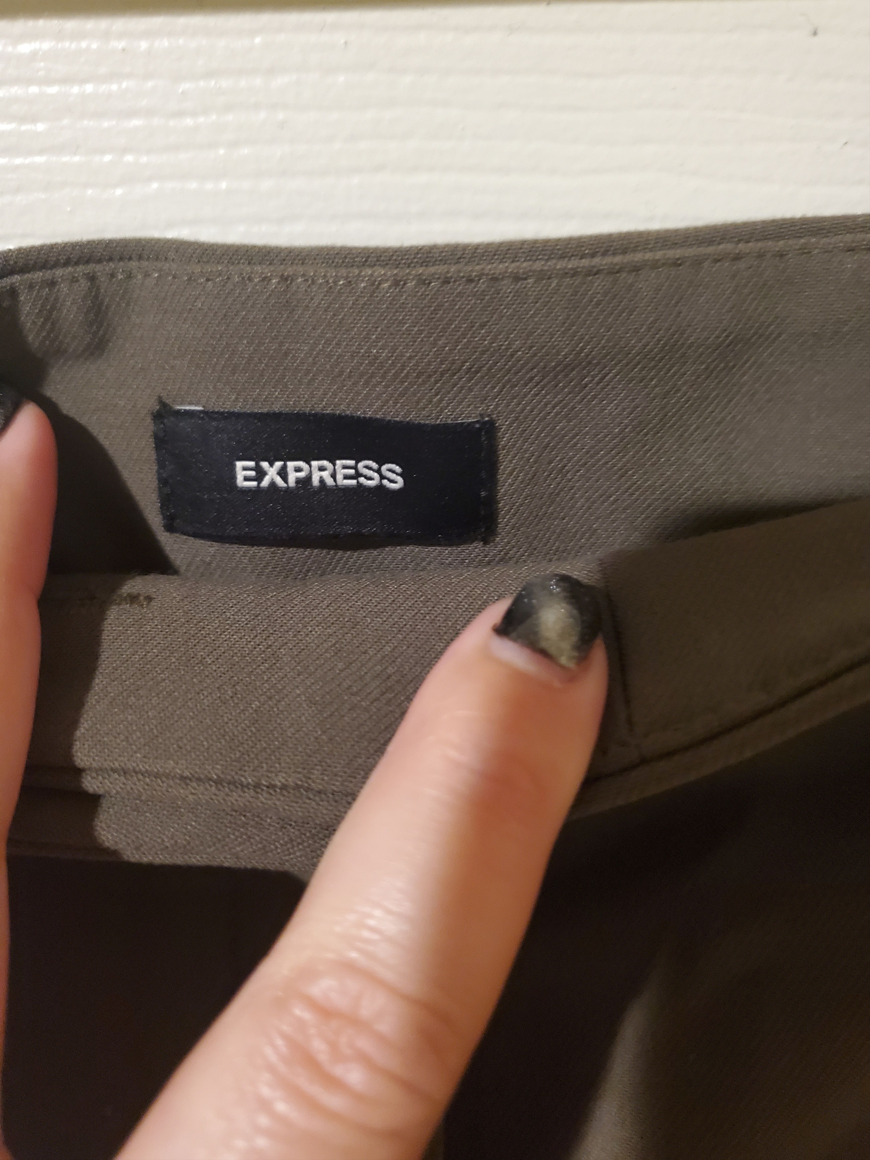 Express Olive Green High Waisted Cargo Jogger/Dress Pant (size 14R) Size 36" / US 14 / IT 50 - 4 Thumbnail