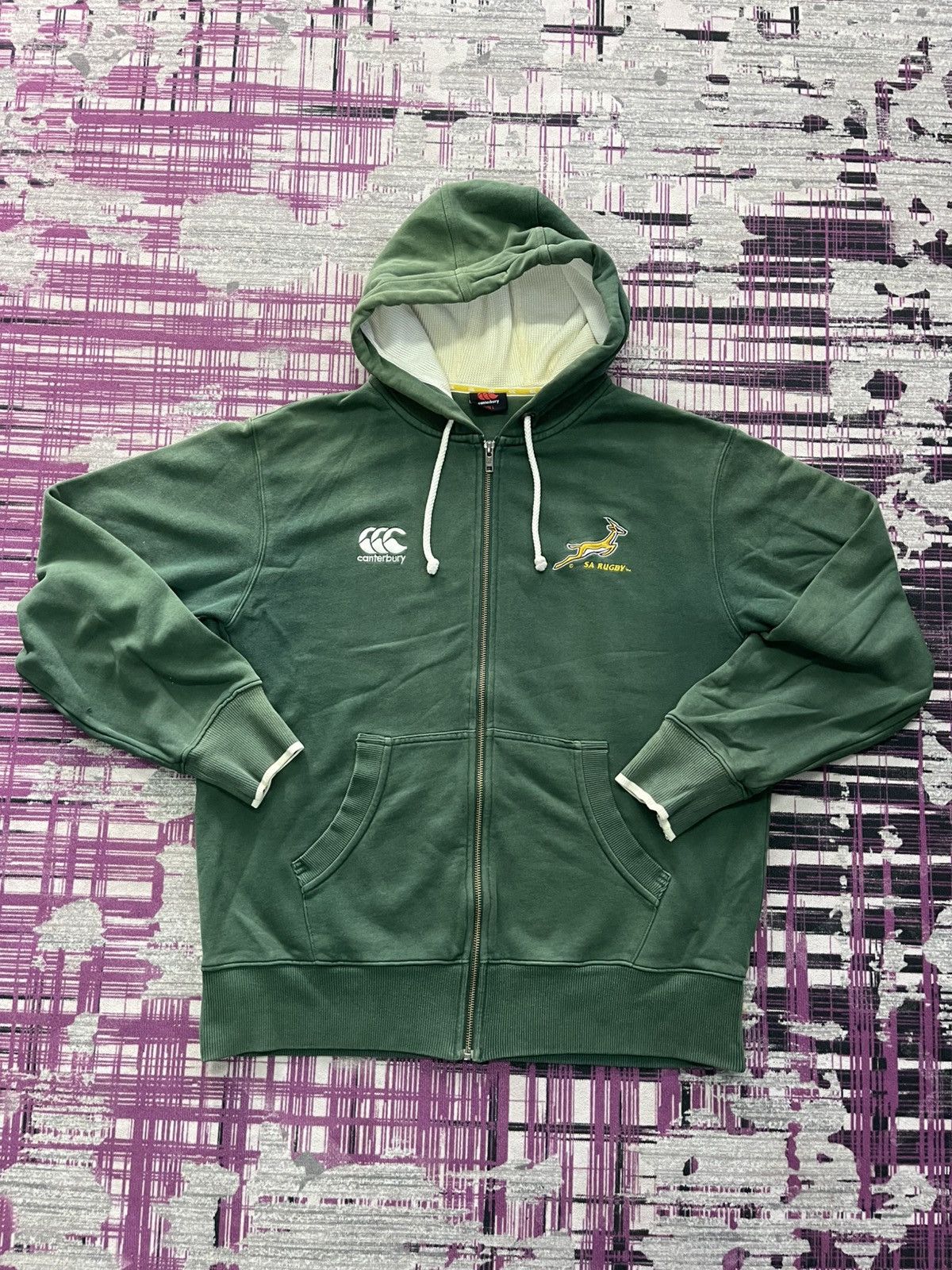 Canterbury of New Zealand VINTAGE CANTERBURY SOUTH AFRICA RUGBY ZIPPER UP VERY RARE Size US L / EU 52-54 / 3 - 1 Thumbnail