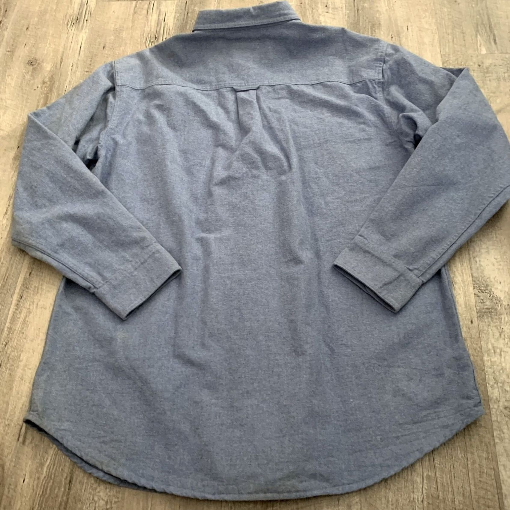 Vintage VINTAGE Gander Mountain GS Guide Series Chamois Flannel Shirt Mens LT Blue Cotton Button-Up Long Sleeve Casual Workwear Outdoor 90s Mens Size US L / EU 52-54 / 3 - 5 Thumbnail