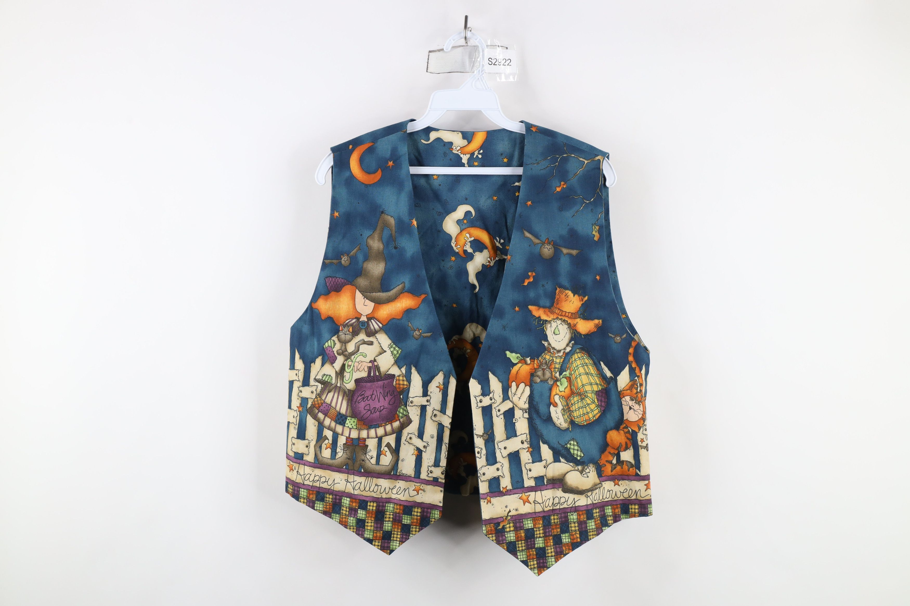 Vintage Vintage 90s Streetwear Reversible Halloween Vest Jacket Size M / US 6-8 / IT 42-44 - 1 Thumbnail