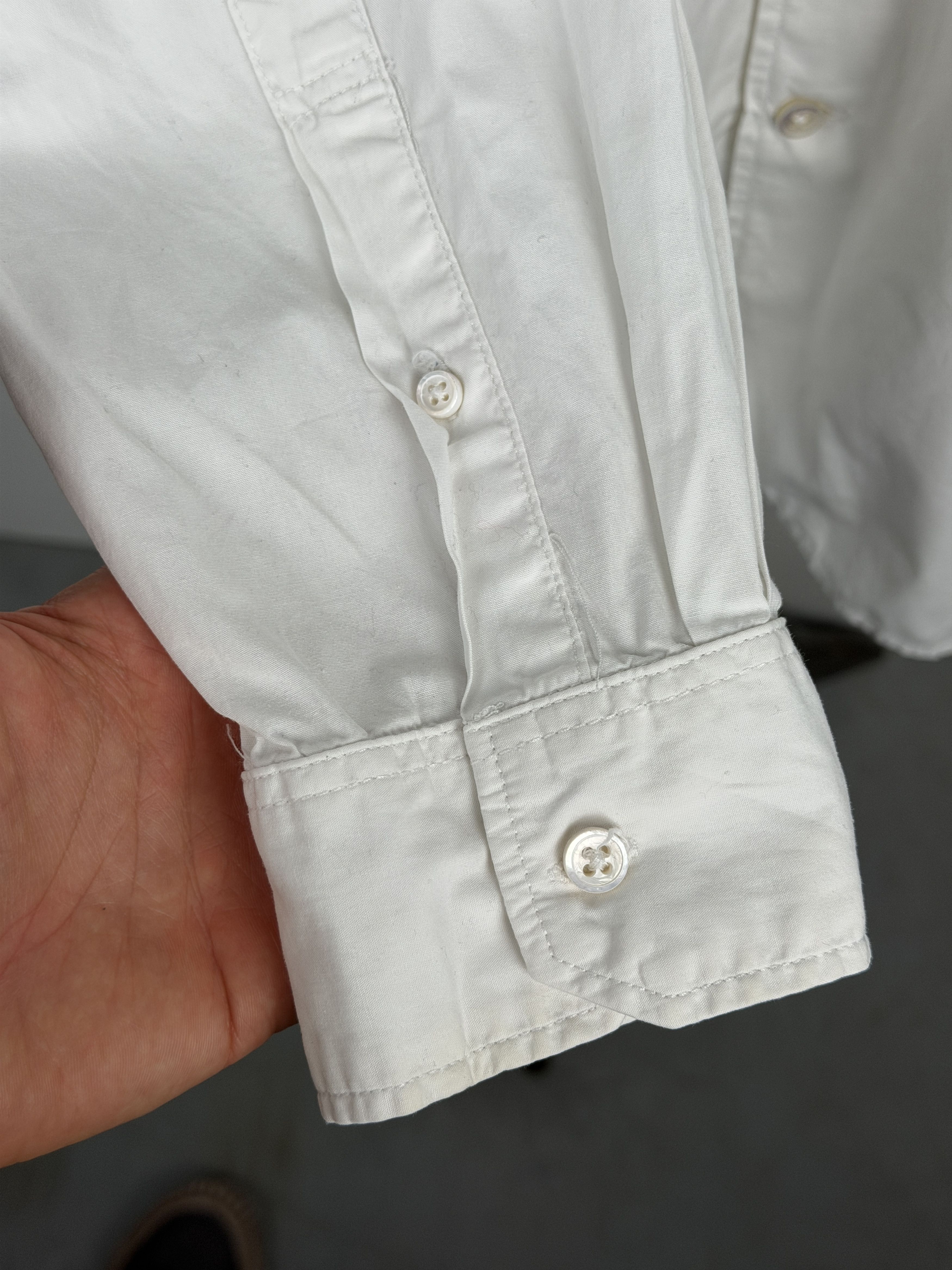 Engineered Garments 100s 2Ply Broadcloth Banded Collar Shirt Size US XL / EU 56 / 4 - 7 Thumbnail