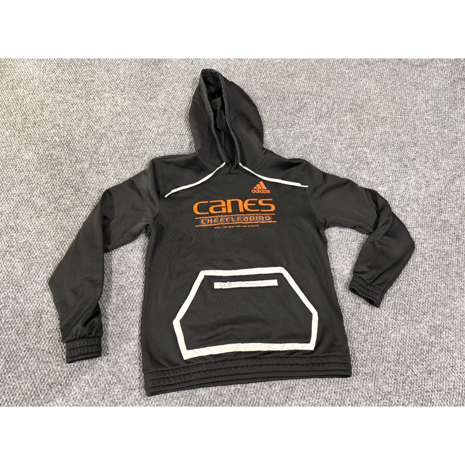 Adidas Adidas Hoodie Womens M Black Canes Cheerleading Pullover Pocket Logo Zipper Size M / US 6-8 / IT 42-44 - 2 Thumbnail