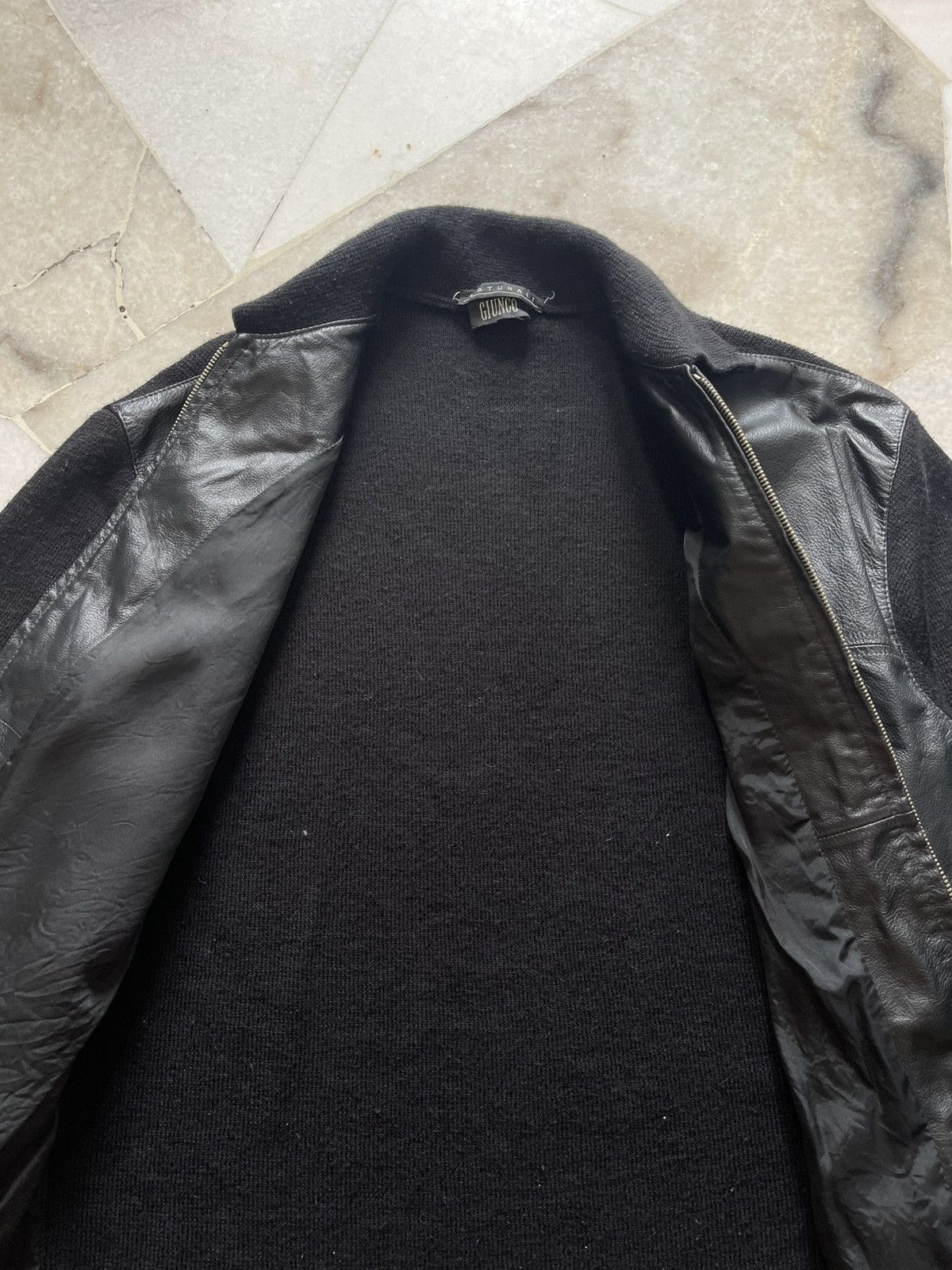 Vera Pelle Giunco Verra Pelle Leather Knit Jacket Size US M / EU 48-50 / 2 - 5 Thumbnail