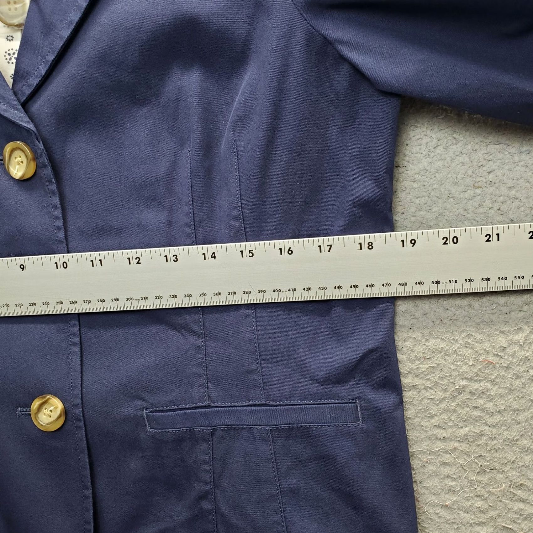 Vintage L.L. Bean Blazer Jacket Womens Size 12P Petite Blue Single Breasted Notch Lapel Vintage: No Size XL / US 12-14 / IT 48-50 - 6 Thumbnail