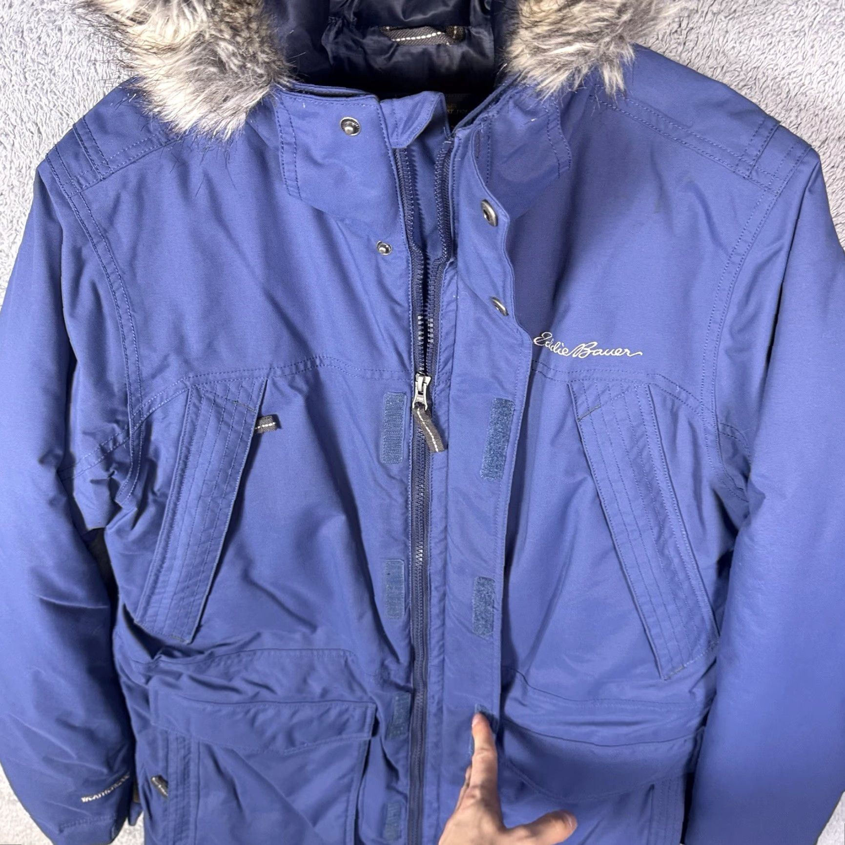 Eddie Bauer VINTAGE? No. Eddie Bauer WeatherEdge Parka Jacket Womens S Down Fur Hood Puffer Full Zip Size S / US 4 / IT 40 - 7 Thumbnail