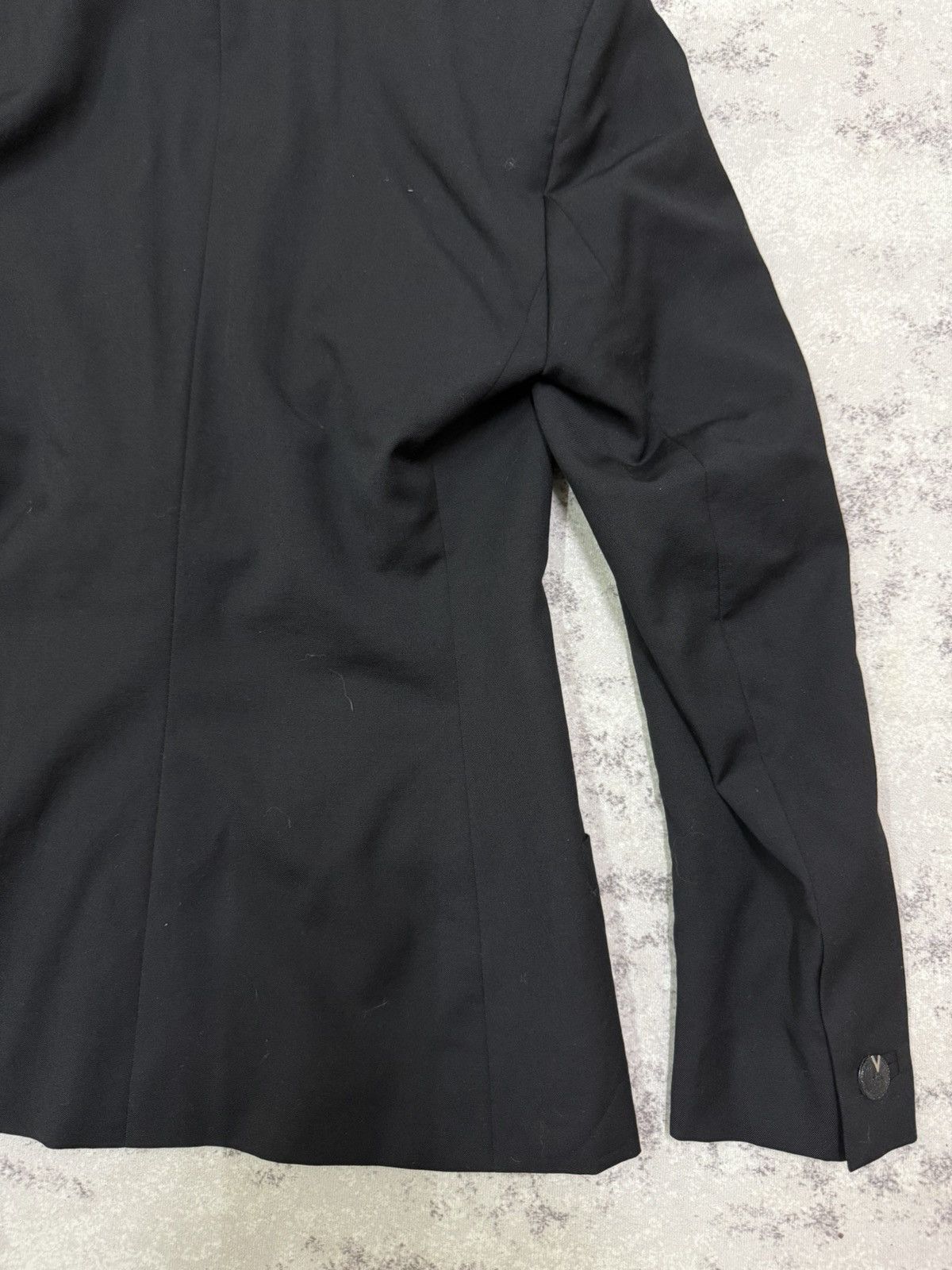 Versace Vintage 90s Gianni Versace Couture Minimalist Blazer Size XS / US 0-2 / IT 36-38 - 15 Thumbnail