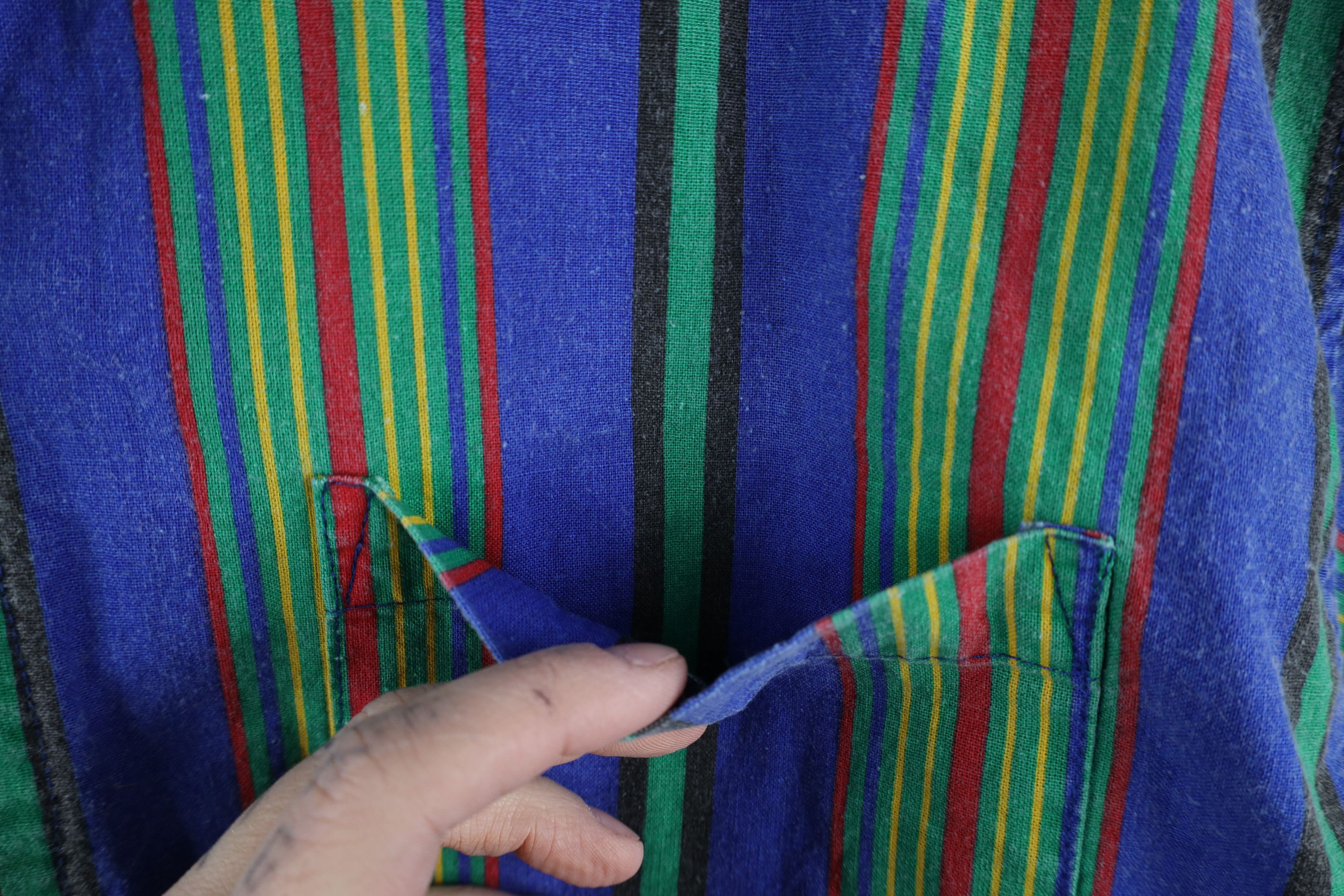 Vintage Vintage 90s Streetwear Striped Short Sleeve Button Shirt Size US S / EU 44-46 / 1 - 4 Thumbnail
