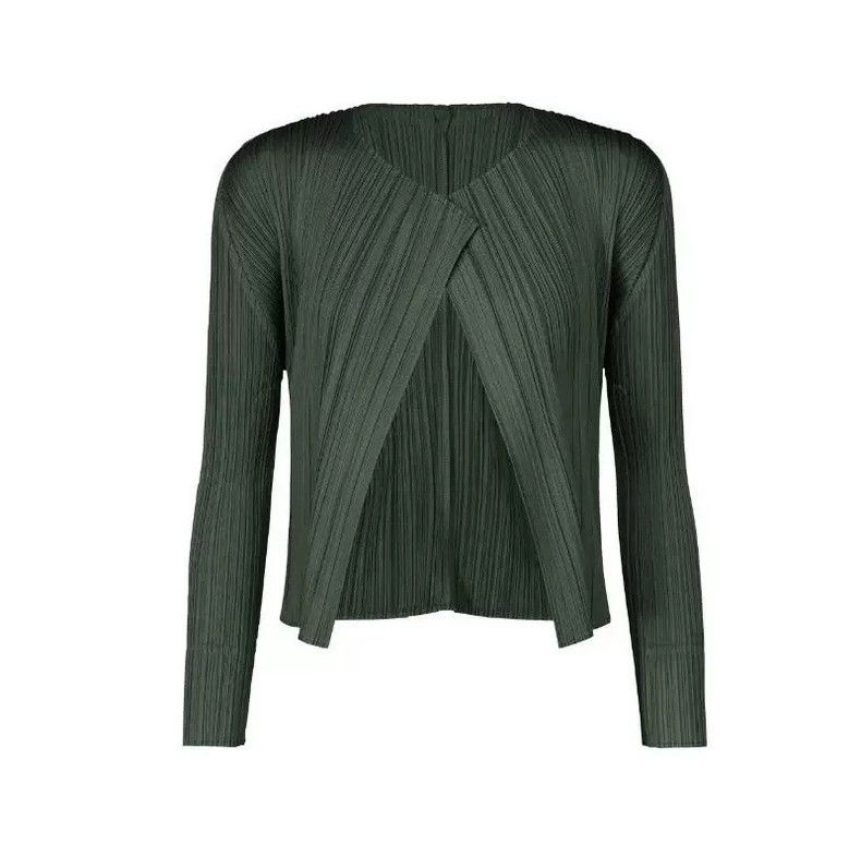 Issey Miyake Issey Miyake A dark green cardigan Size L / US 10 / IT 46 - 1 Thumbnail