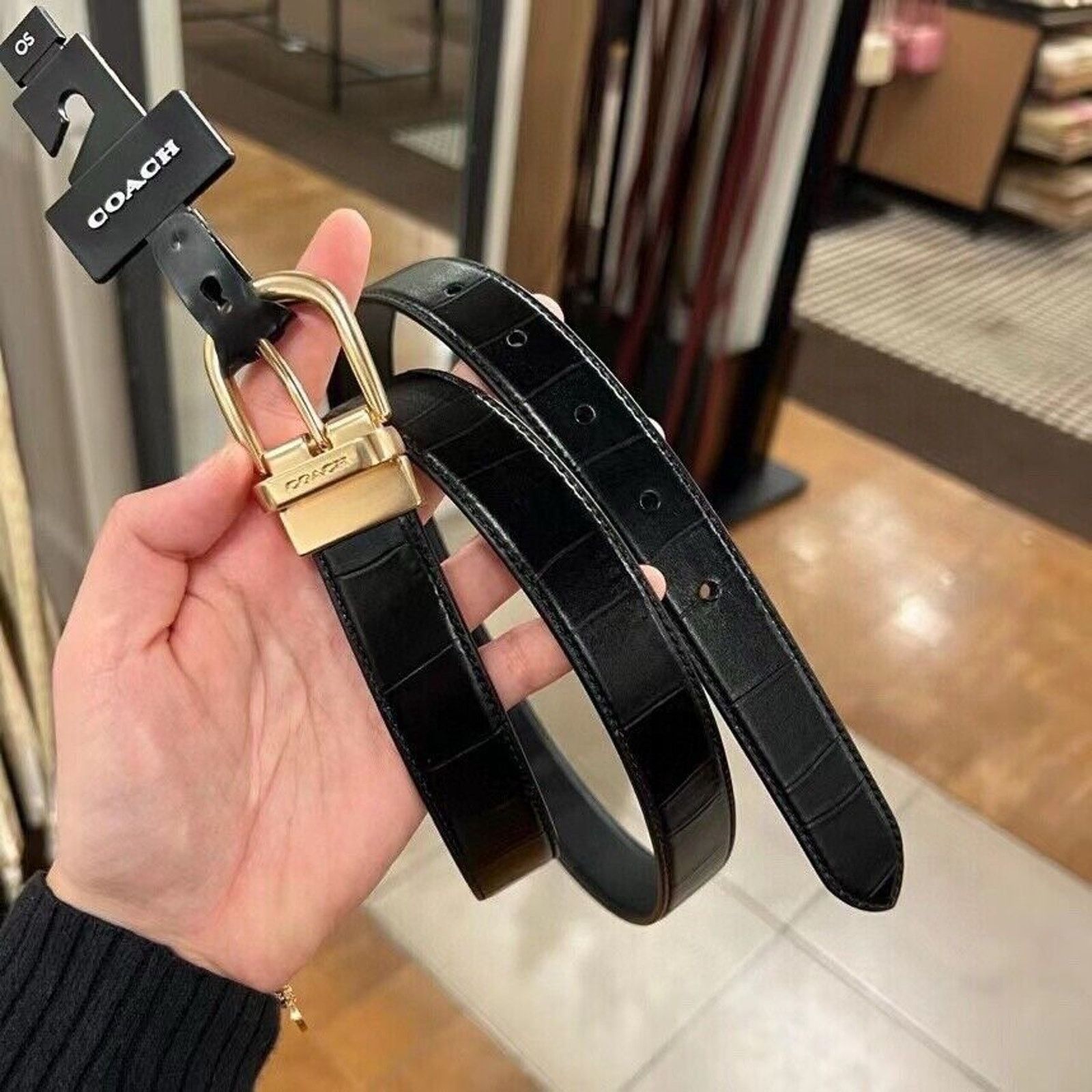 Coach NEW Coach Classic Buckle Cut To Size Reversible Belt 25 Mm Size ONE SIZE - 4 Thumbnail