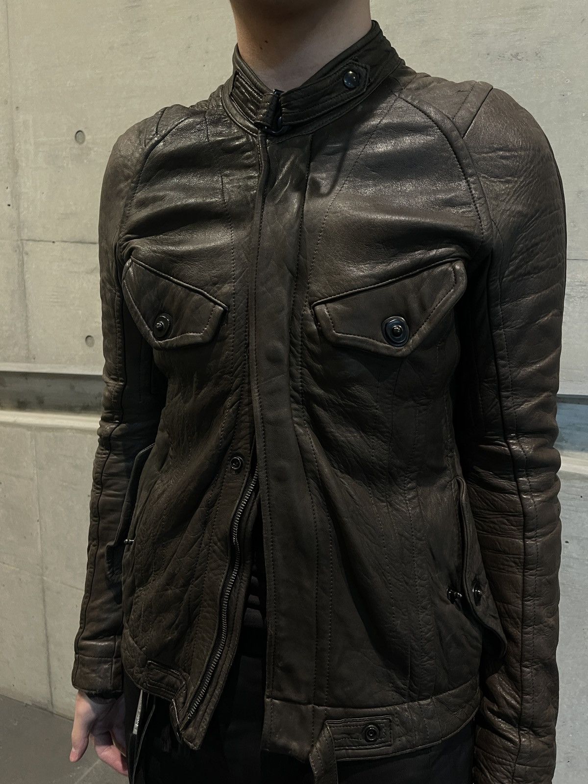 Julius Goth_ik; era Julius x Gordini Waxed Leather Moto Rider