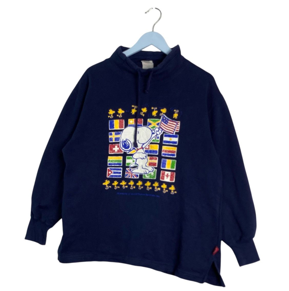 Peanuts Vintage sweatshirt peanuts snoopy country flags big logo Size US L / EU 52-54 / 3 - 2 Thumbnail
