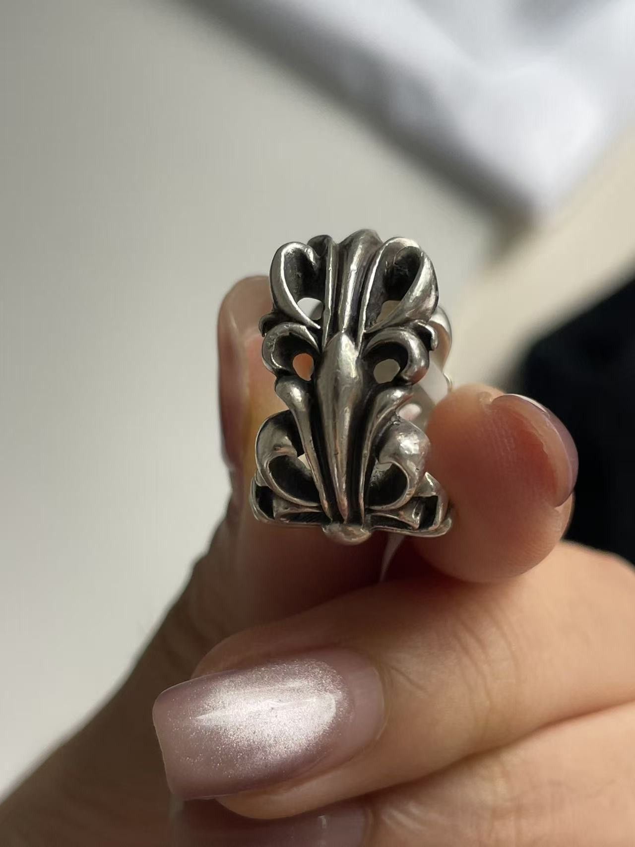 Chrome Hearts Chrome Hearts Silver Floral Cross Ring Size ONE SIZE - 16 Thumbnail