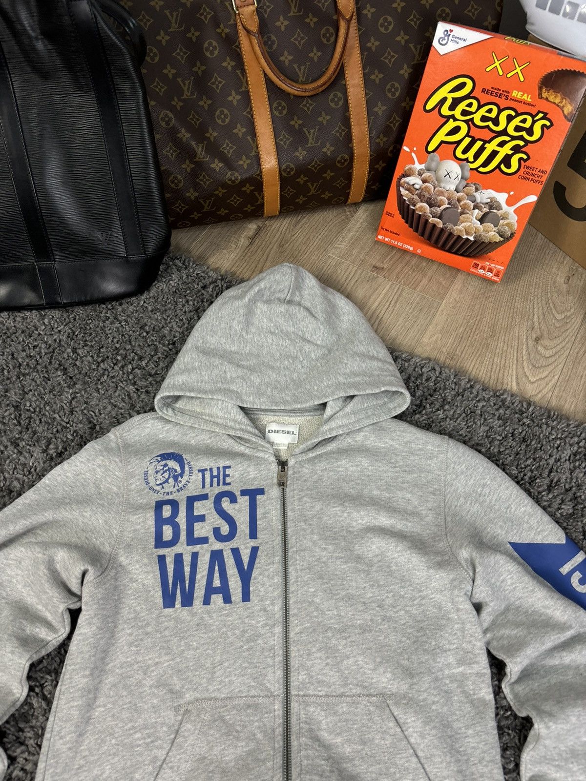 Diesel × Japanese Brand Vintage Y2K Diesel Zip Logo Sweatshirt Hoodie 00s Size US S / EU 44-46 / 1 - 5 Thumbnail