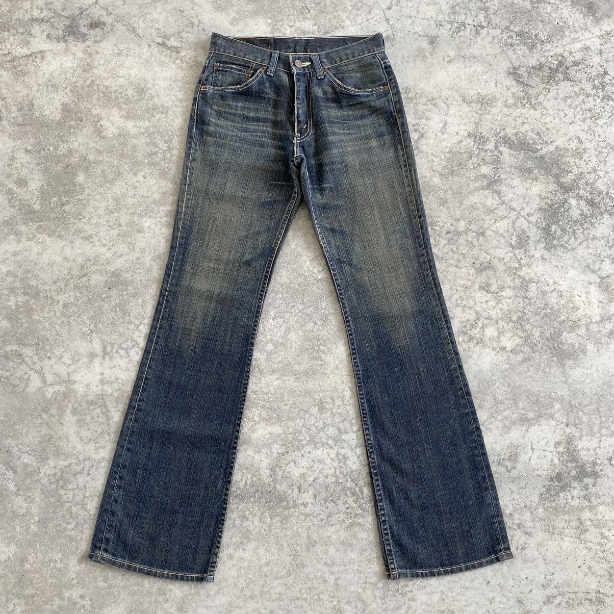 image of Levis 517 Dirt Washed Flared Denim Jeans in Mud, Men's (Size 27)