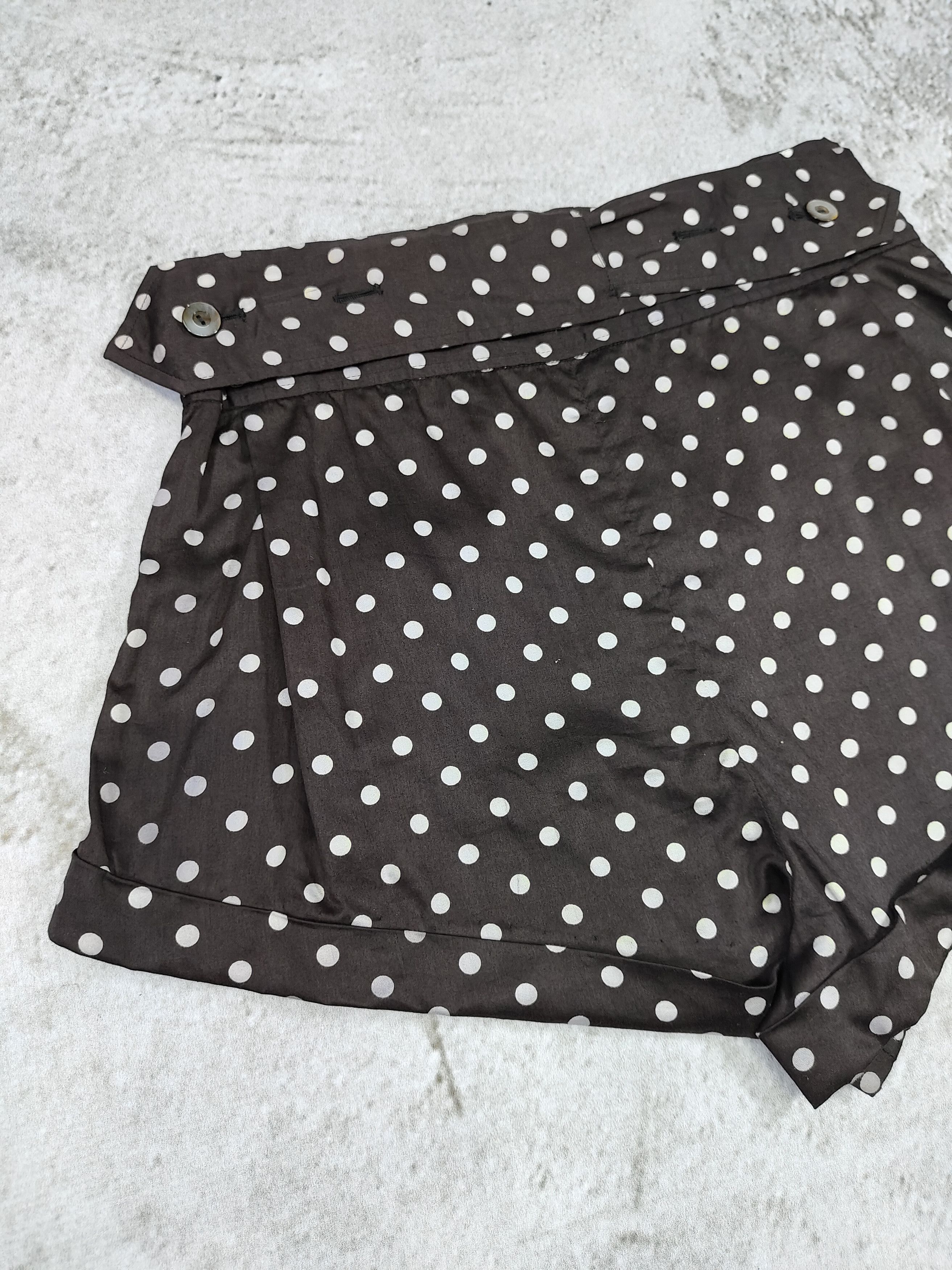 Junko Shimada 49AV Junko- 90s Archive Asymmetric PolkaDot Wrap Shorts Size 31" - 9 Thumbnail