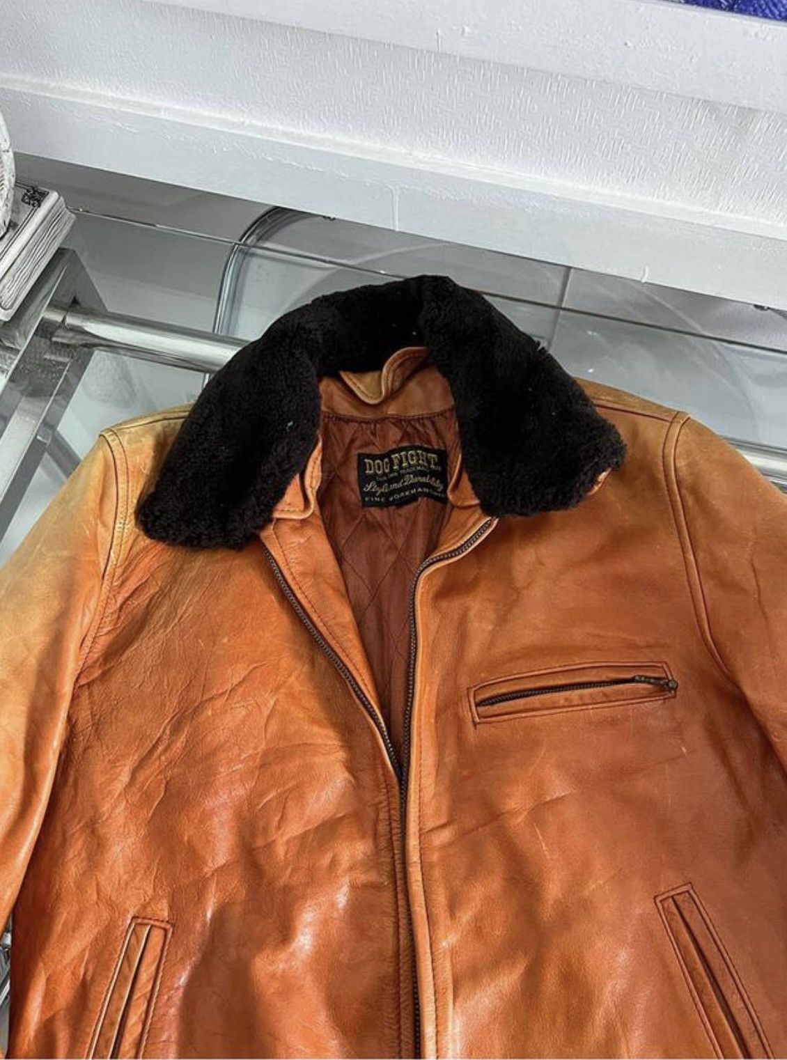 Vintage Vintage Dog fight leather jacket Size US L / EU 52-54 / 3 - 4 Thumbnail