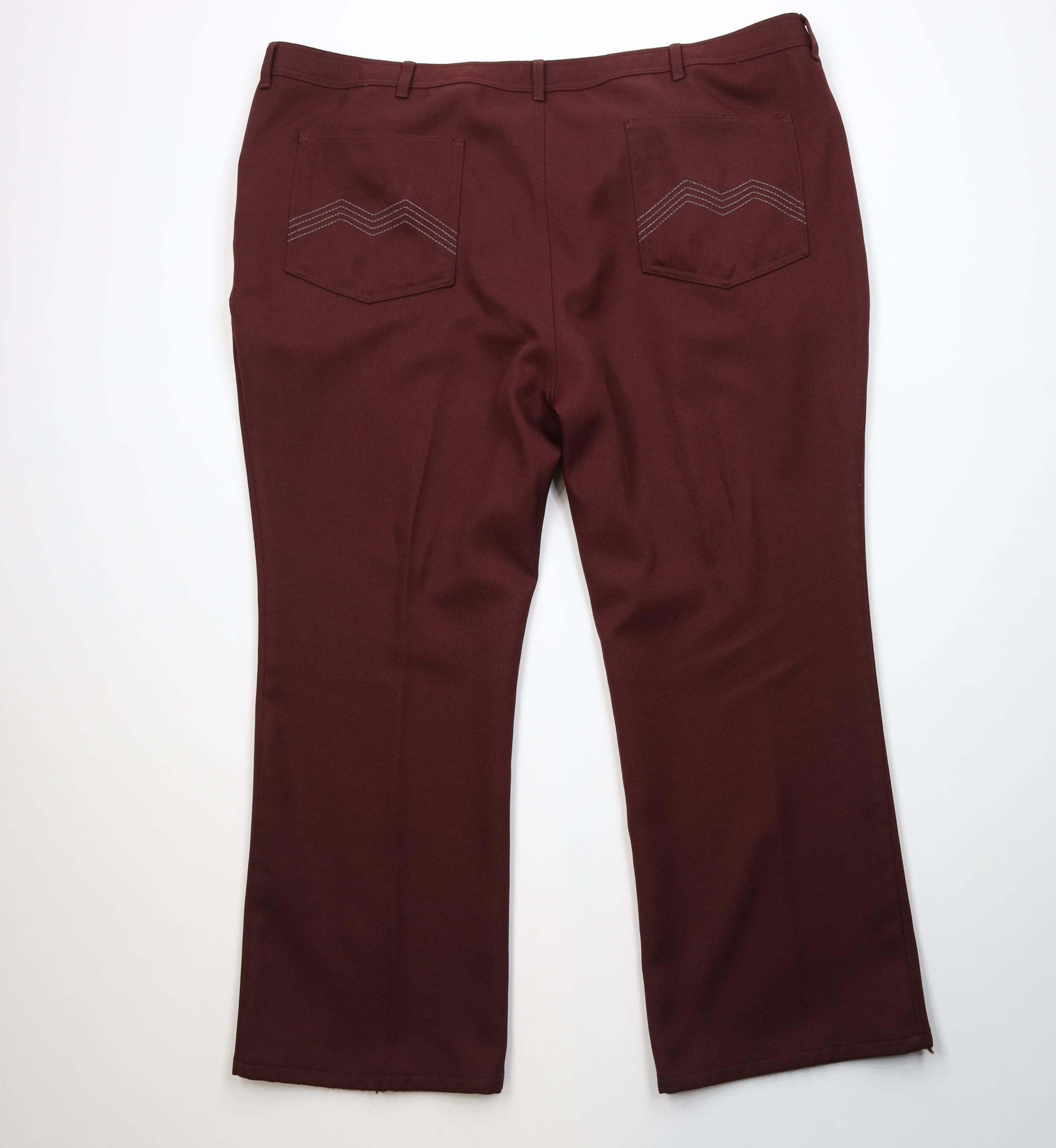 Vintage Vintage 90s Streetwear Wide Leg Chino Pants Burgundy Red Size US 44 / EU 60 - 12 Thumbnail