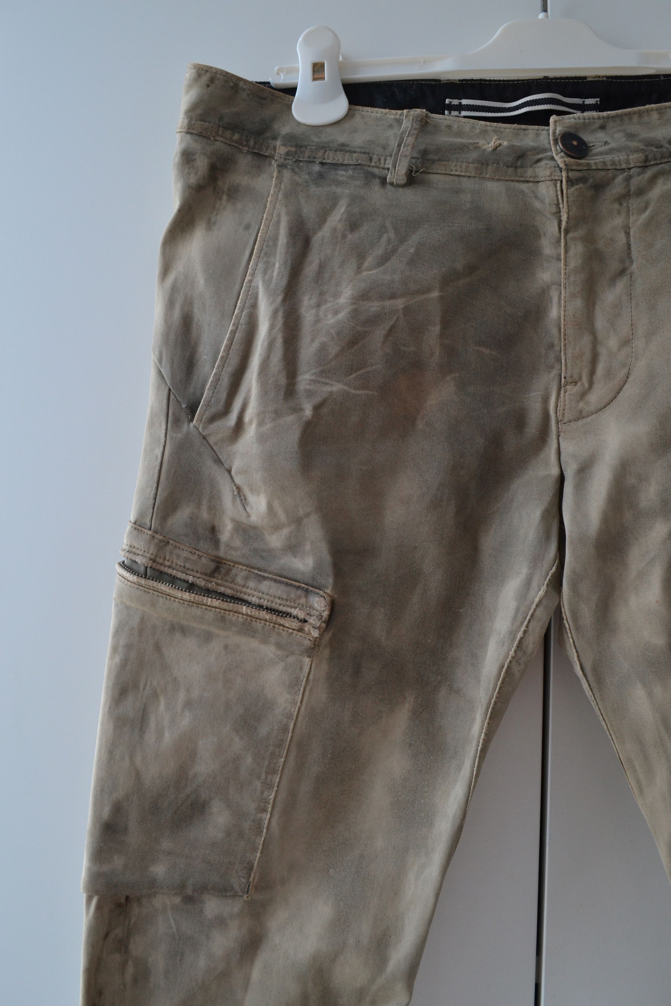 Stone Island STONE ISLAND Cargo Pants Cotton Distressed Trousers Size US 33 - 5 Thumbnail
