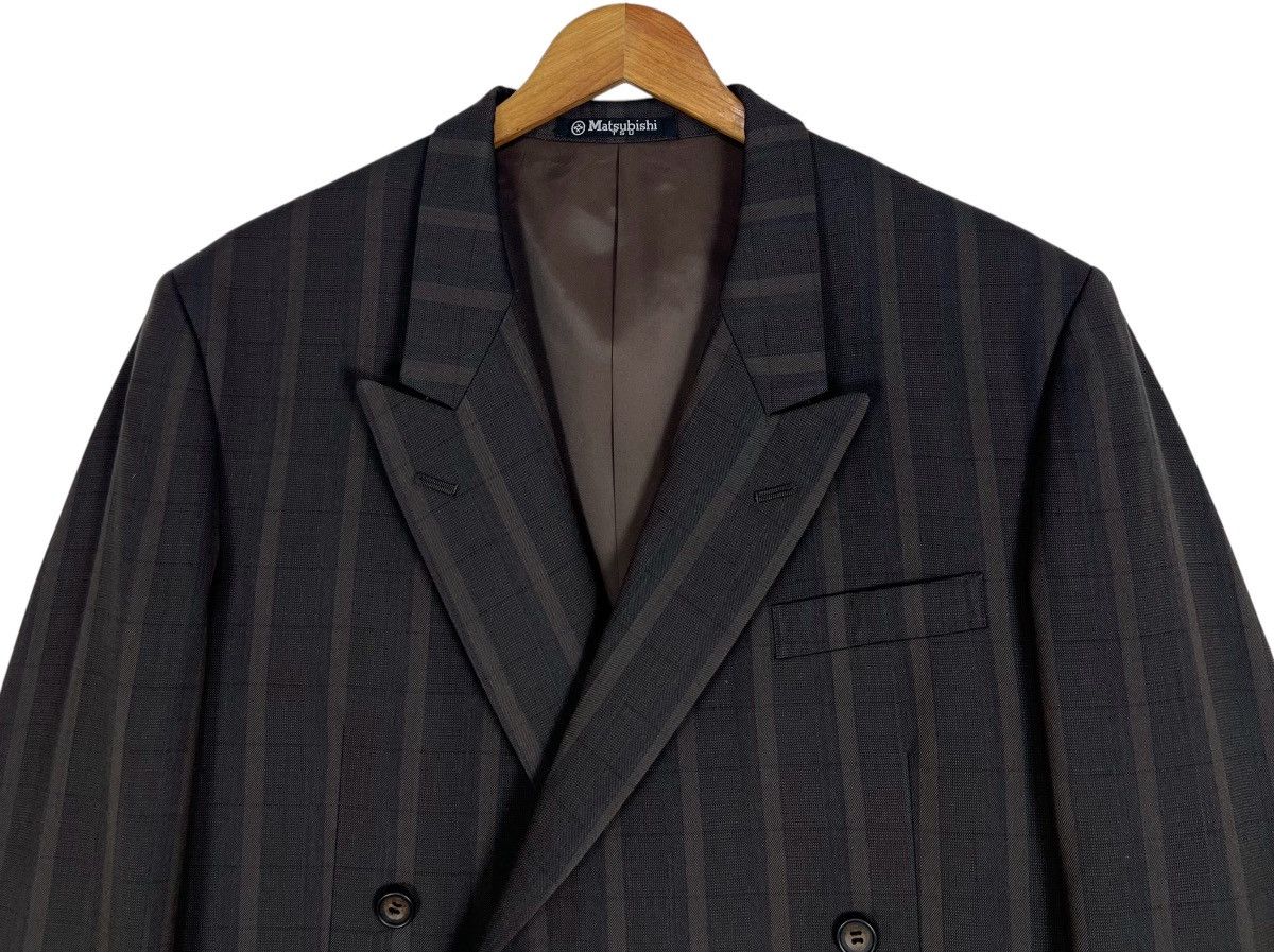 Balenciaga Vintage Balenciaga Double Breasted Blazer 90s Shadow Stripe Size US XL / EU 56 / 4 - 5 Thumbnail