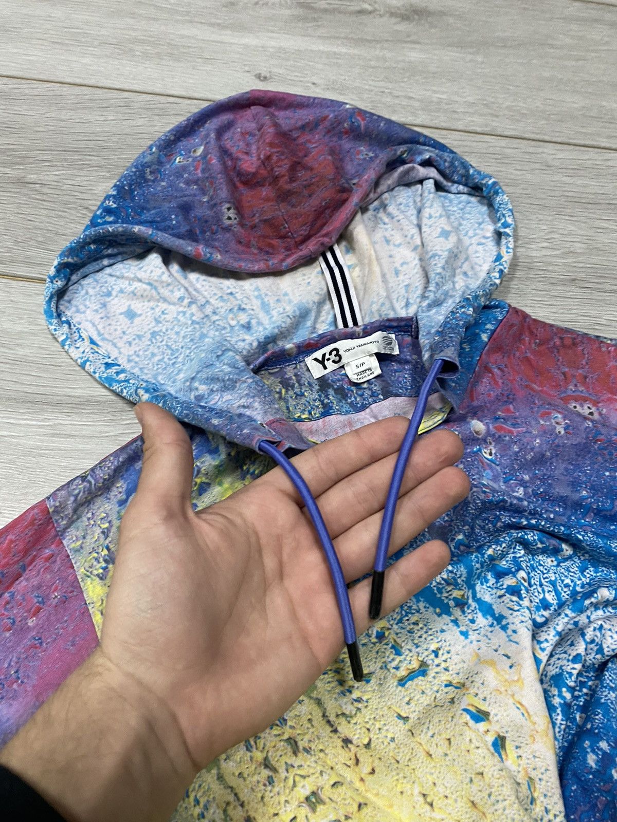 Yohji Yamamoto Y-3 Yohji Yamamoto x Adidas painted over print hoodie Size US S / EU 44-46 / 1 - 6 Thumbnail