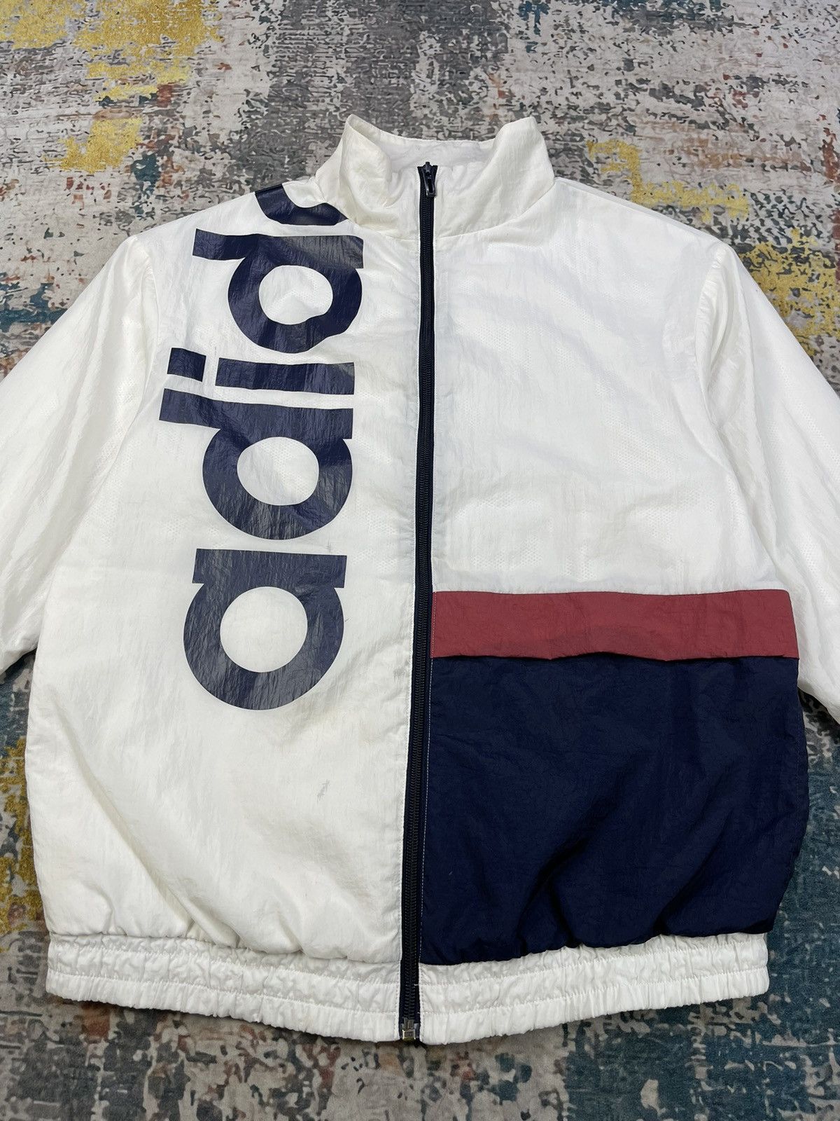 Adidas Vintage Y2k Adidas Spell Out Nylon Jackets Size US XS / EU 42 / 0 - 2 Thumbnail