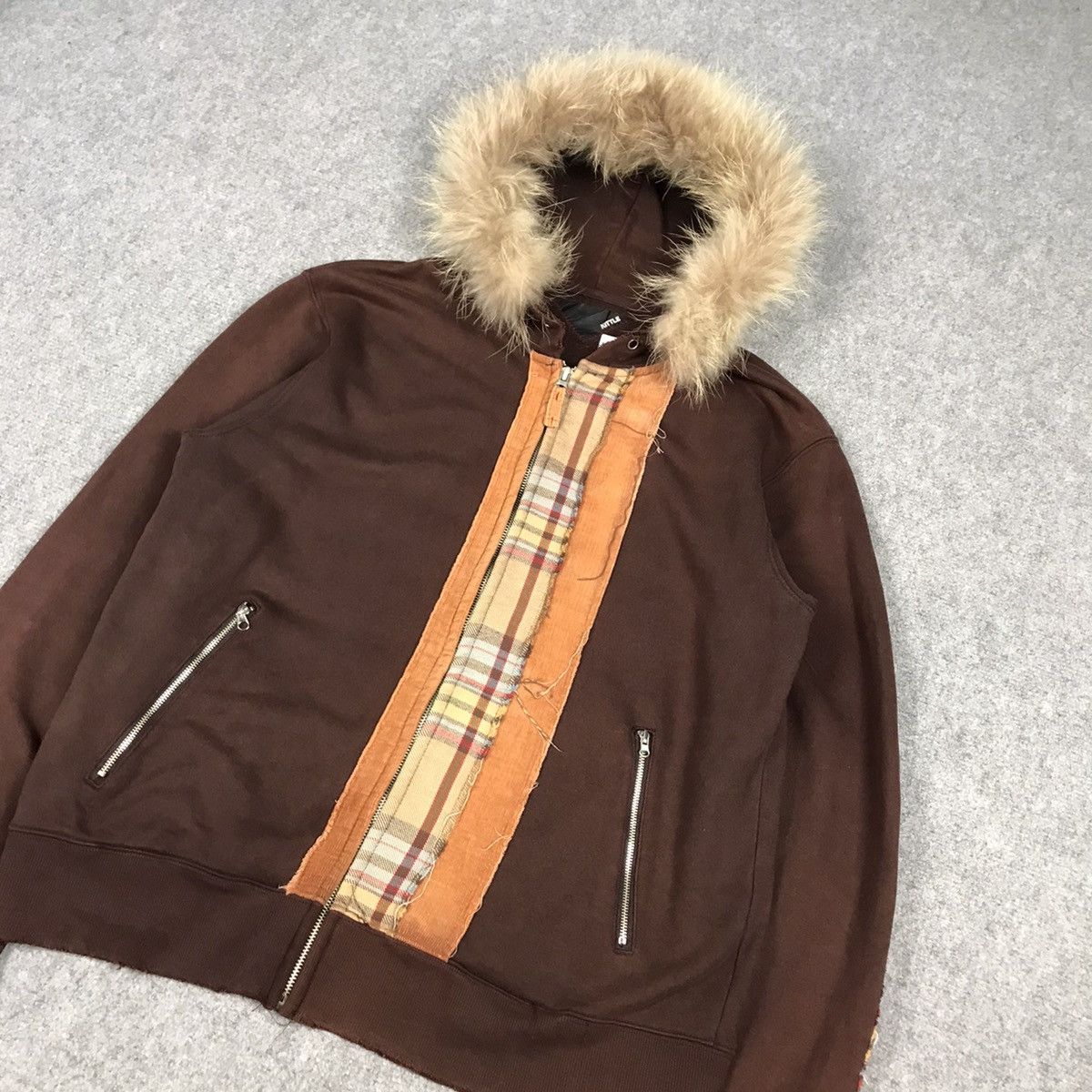 Designer × Japanese Brand × Tornado Mart KITTLT PATCHWORK STYLE FUR HOODIES RARE JACKET Size US M / EU 48-50 / 2 - 5 Thumbnail