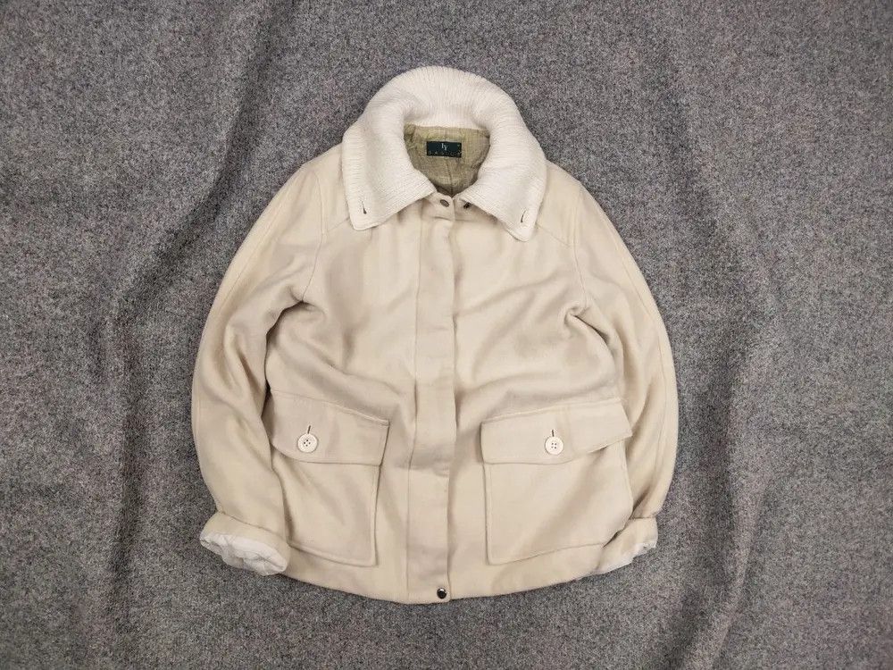 Japanese Brand Vtg 90's IY Basics by Issey Miyake Japan Wool Coat Jacket Size M / US 6-8 / IT 42-44 - 1 Thumbnail
