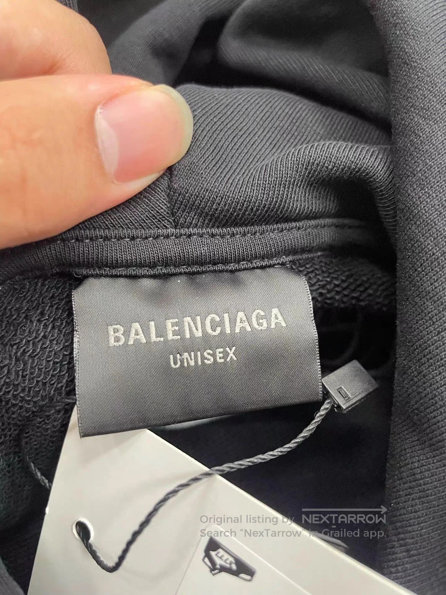 Balenciaga Black Oversized Hoodie with Front Pocket. Size US L / EU 52-54 / 3 - 3 Thumbnail