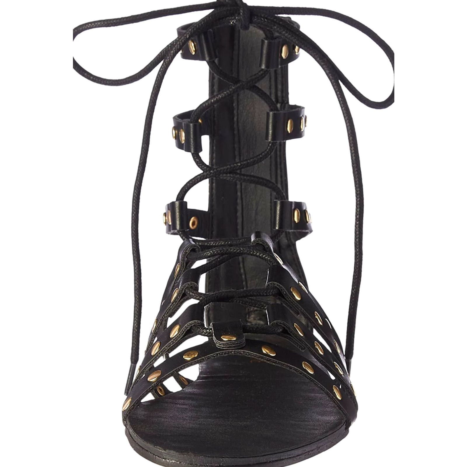 Vintage Top Line Womens Allycat Gladiator Strappy Sandals Black Size 6.5 M Studded Heel Size M / US 6-8 / IT 42-44 - 2 Thumbnail