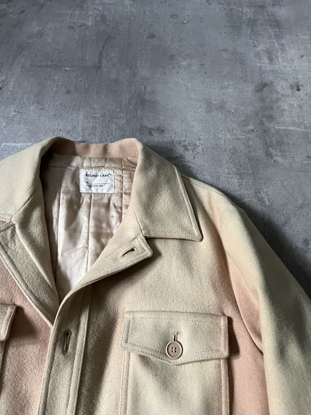 Helmut Lang Vintage Helmut Lang 1997 wool beige coat archival Size US L / EU 52-54 / 3 - 5 Thumbnail