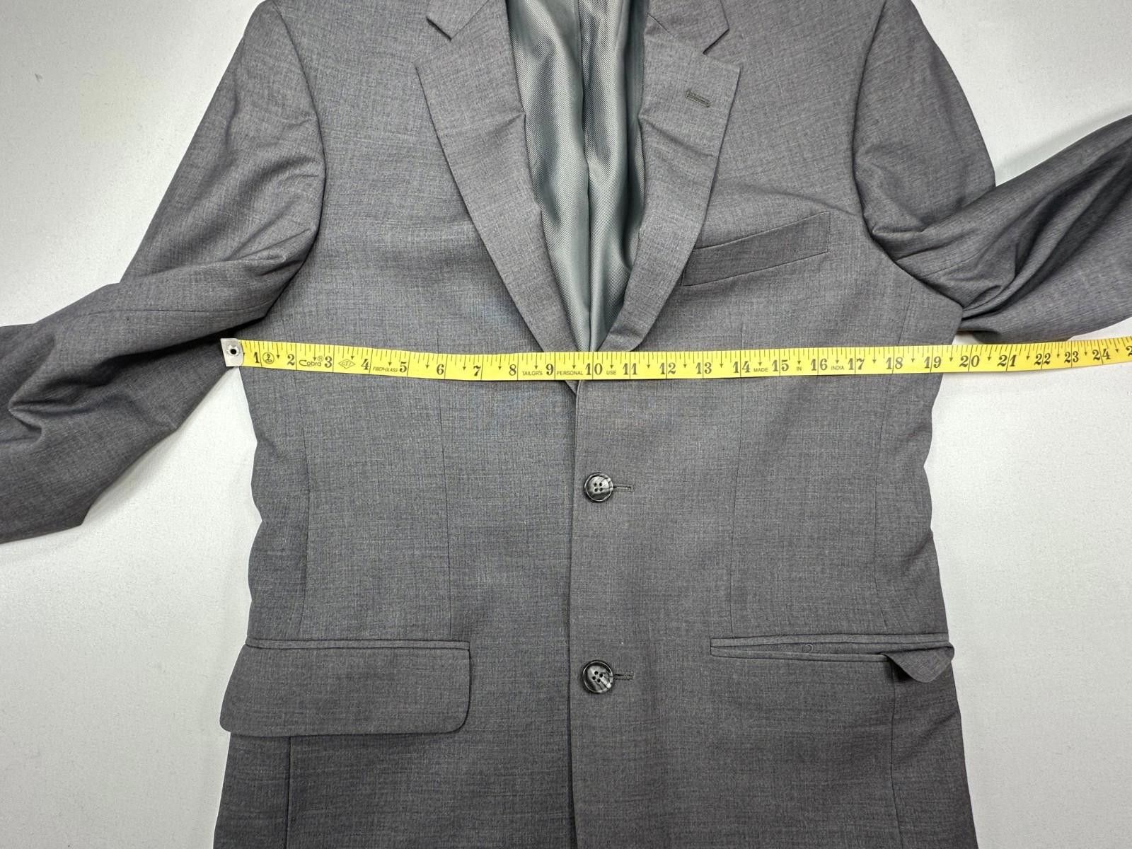 Pronto Uomo Pronto Uomo Slim Fit Suit Jacket Gray 36 Regular 30 Waist Size 36R - 6 Thumbnail