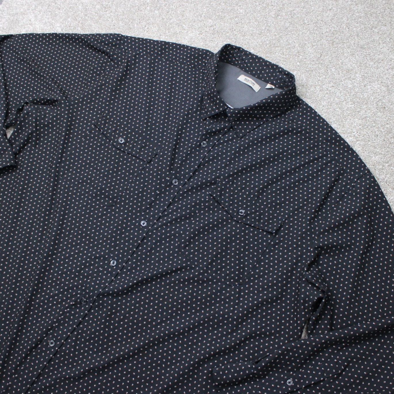 Kenneth Cole Kenneth Cole Shirt Mens 4XL Black Geometric Mobility Woven Stretch L/S Size US XXL / EU 58 / 5 - 3 Thumbnail