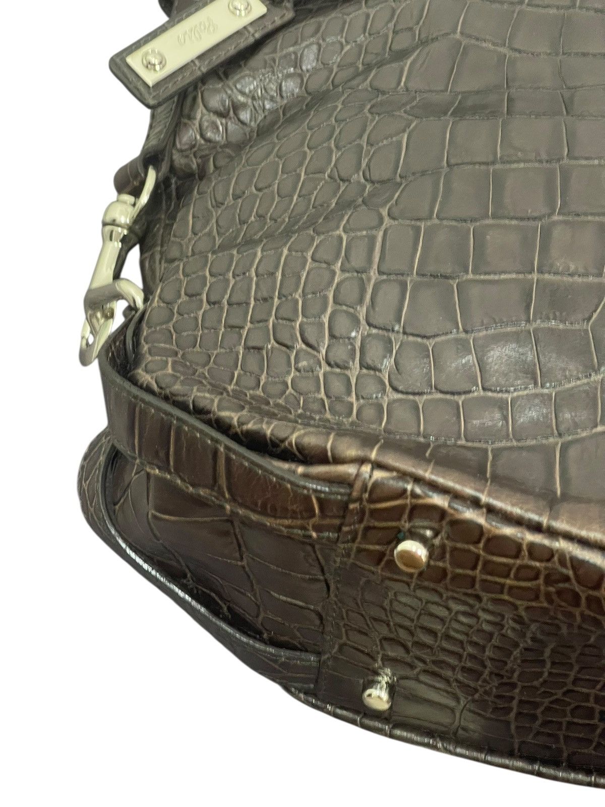 Genuine Leather Crocodile Embossed Palio Full Leather Shoulder Bag 2🟩1 Size ONE SIZE - 7 Thumbnail