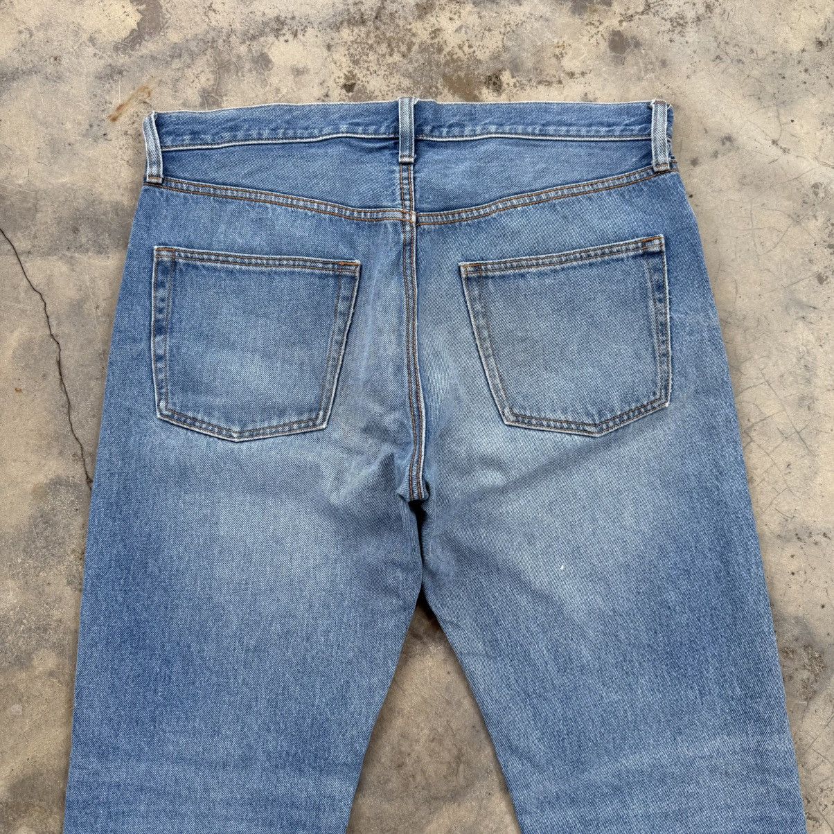 Japanese Brand VINTAGE GU STRAIGHT FADED RIPPEP JEAN DENIM PANTS Size US 36 / EU 52 - 10 Thumbnail