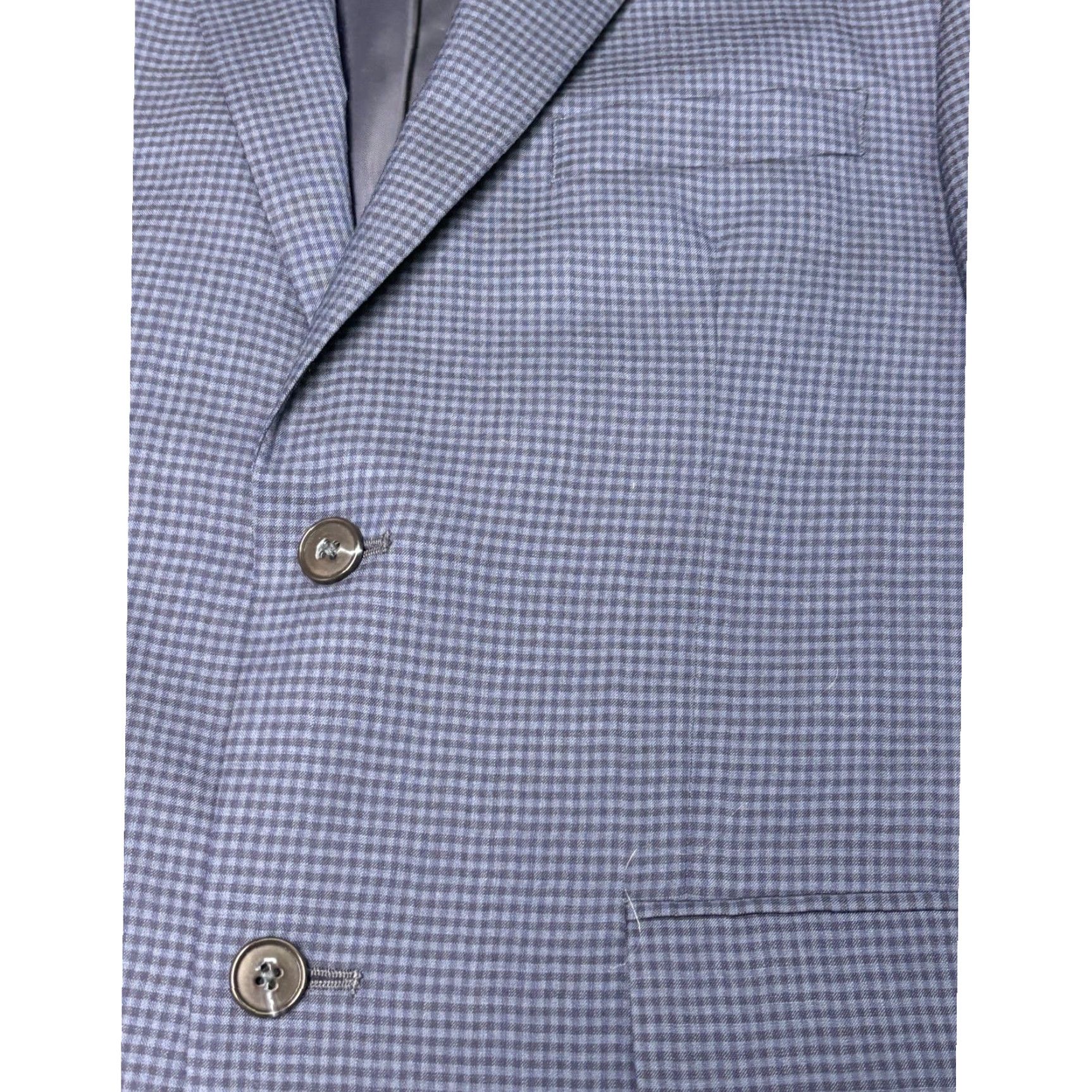 Vintage VINTAGE? No — JOS A BANK NavY Blue Check Traveler Wool Sport Coat Blazer, 40 Regular, Men, Suit Jacket Size 40R - 2 Thumbnail