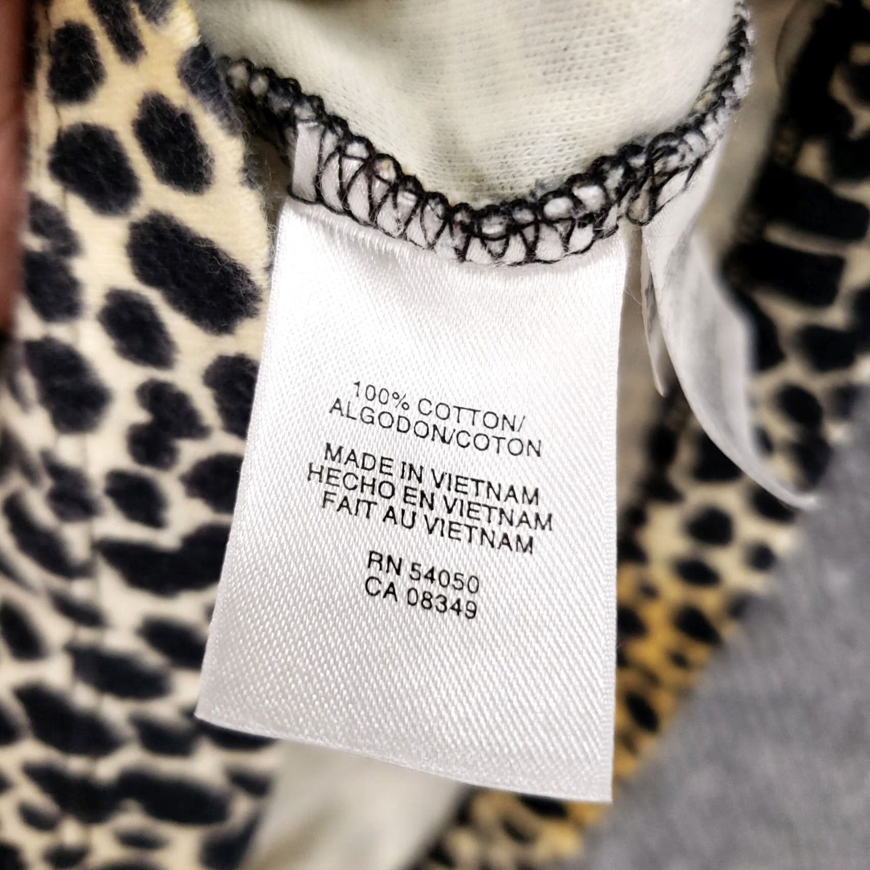 Jones New York Jones New York T-Shirt Women XL Black Signature Cropped Animal Print Cotton Size XL / US 12-14 / IT 48-50 - 4 Thumbnail