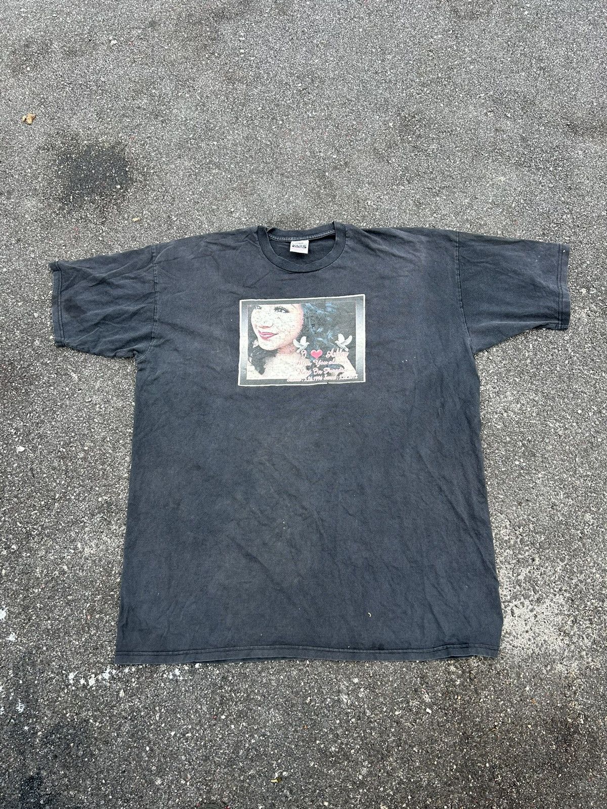 Image of Band Tees x Vintage I Love Ashley 1996 in Faded Black, Men's (Size 2XL)