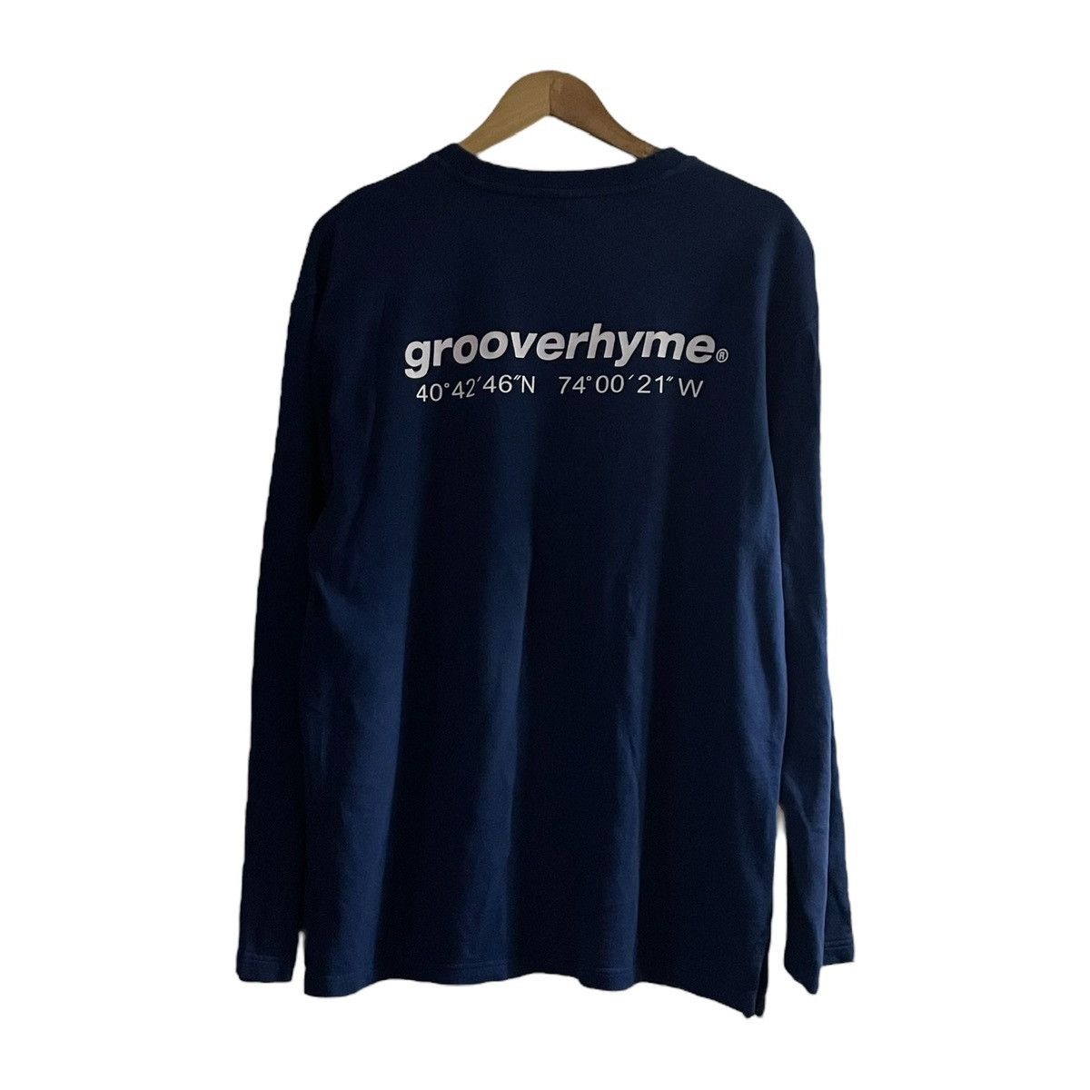 Vintage Original Longsleeve Streetwear Japan Grooverhme Blue T Size US L / EU 52-54 / 3 - 1 Thumbnail