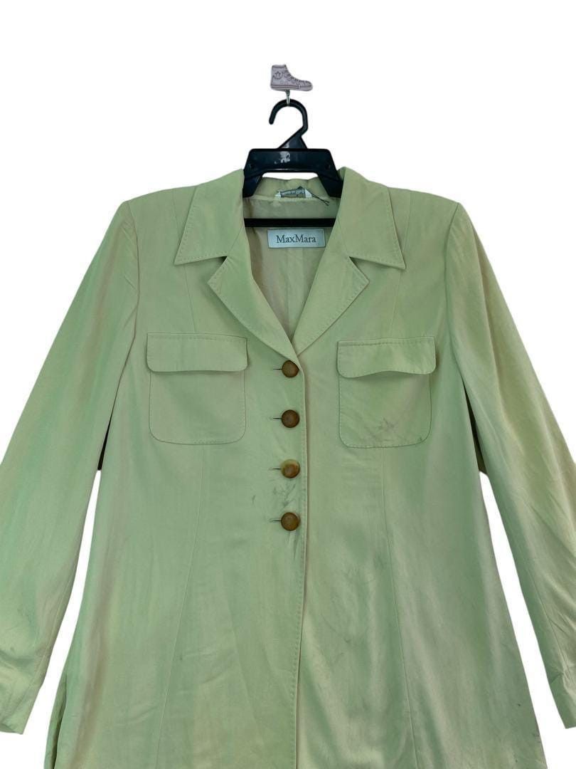Max Mara × Vintage Vtg 90s Max Mara button up blazer jacket Size L / US 10 / IT 46 - 3 Thumbnail
