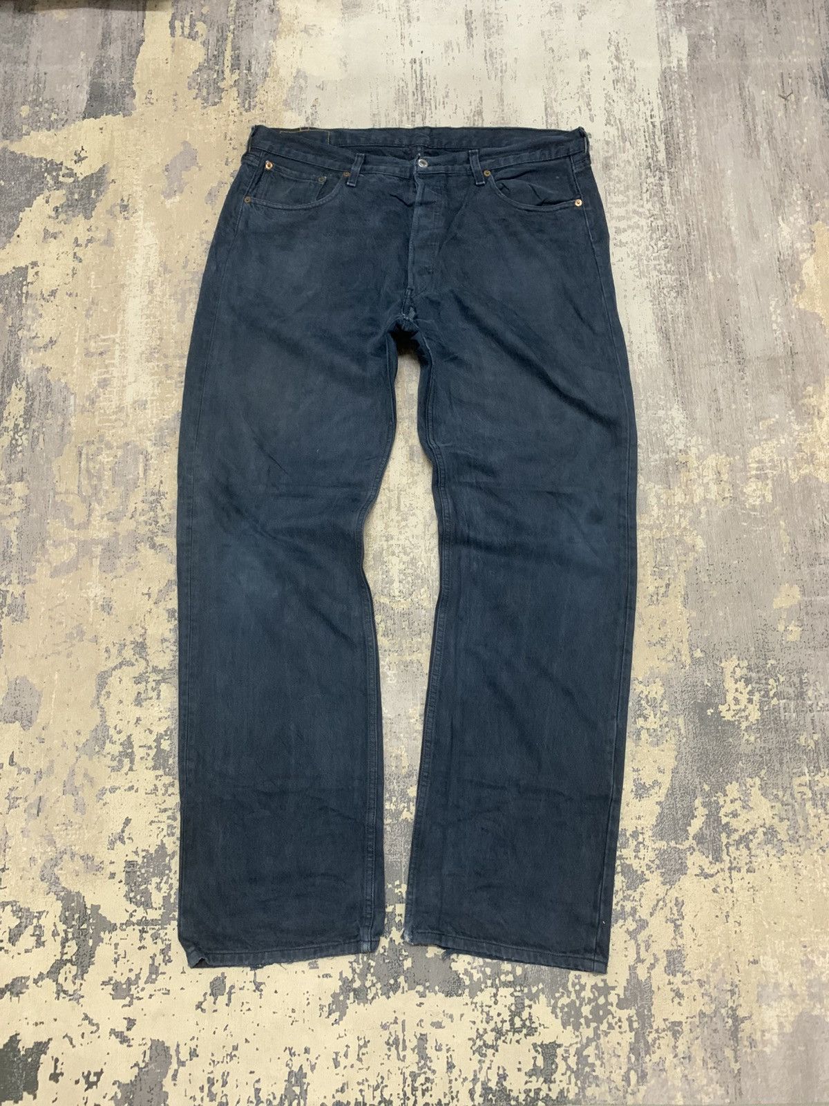 Levi's Levi’s 501 Super Black Y2K Distressed Denim Size US 38 / EU 54 - 1 Thumbnail