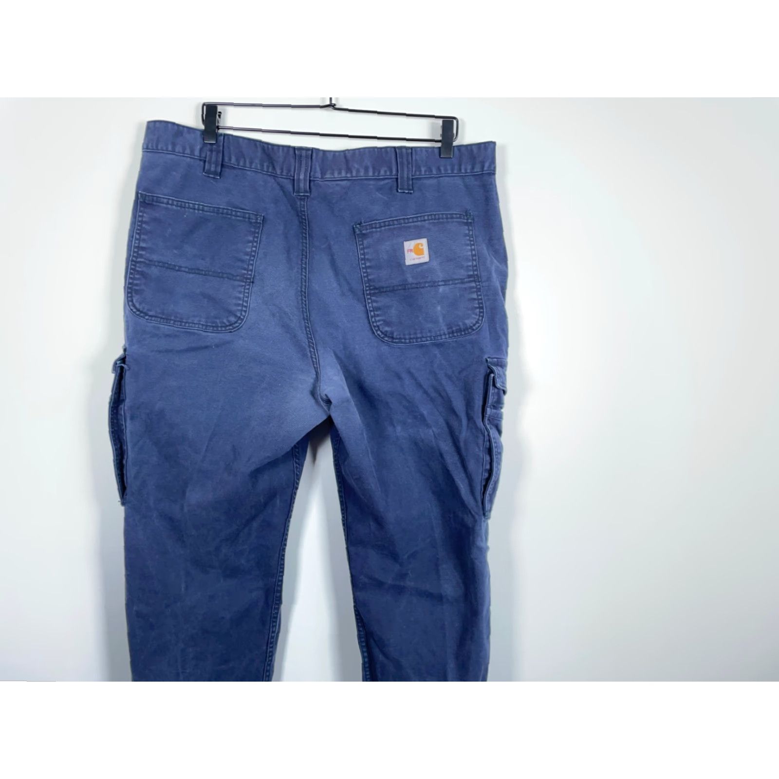 Carhartt Carhartt Flame Resistant Cargo Pants Men's 40 x 29 Dark Blue Canvas Rugged Flex Size US 40 / EU 56 - 4 Thumbnail