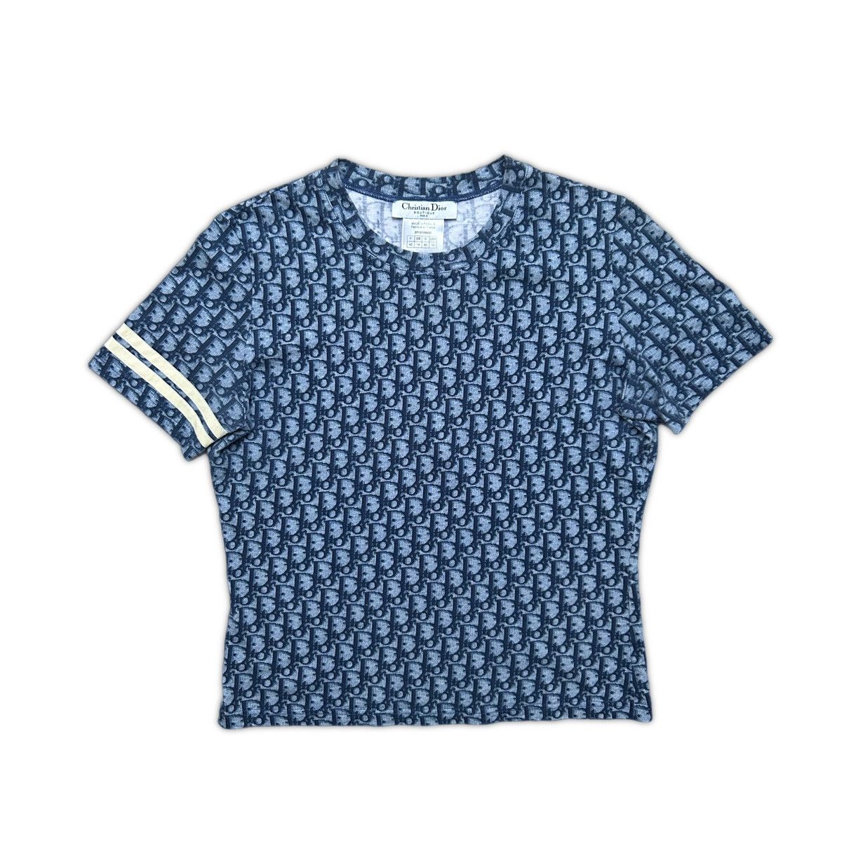 image of Christian Dior Trotter T Shirt in Blue, Women's (Size Medium)