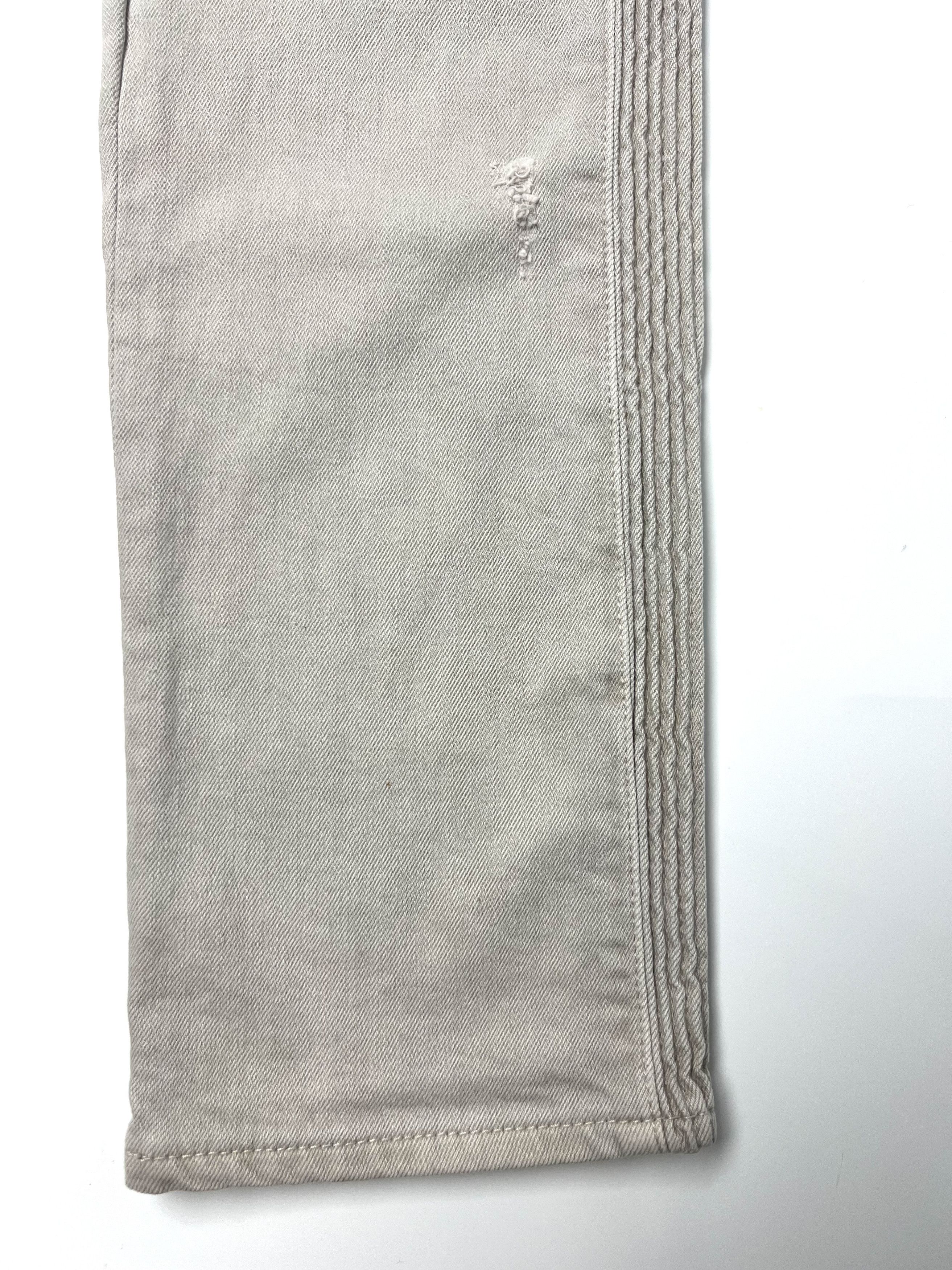 Balmain 1625$ NWT, BALMAIN LIGHT GREY DISTRESSED RIBBED DENIM JEANS Size US 34 / EU 50 - 20 Thumbnail